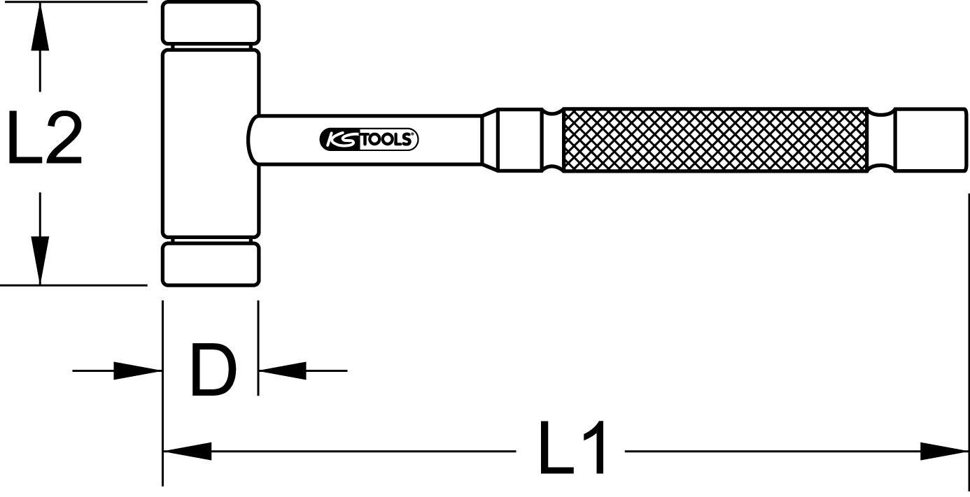 Thumbnail - KS Tools Hammer Messinghammer, 260mm