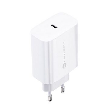 Forcell NETZ-Ladegerät mit USB Typ C Kabel - 3A 20W Quick Charge 4.0 Smartphone-Ladegerät