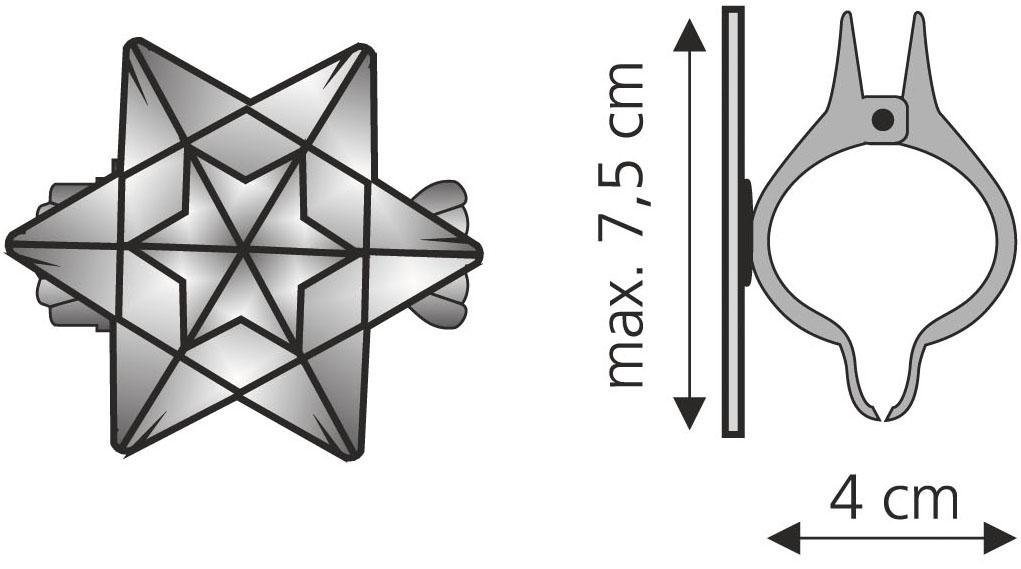 Dekoklammer »Orbit«, Liedeco, Gardinen, Vorhänge, (Packung, 2-St), für Gardinen, Vorhänge-HomeTrends