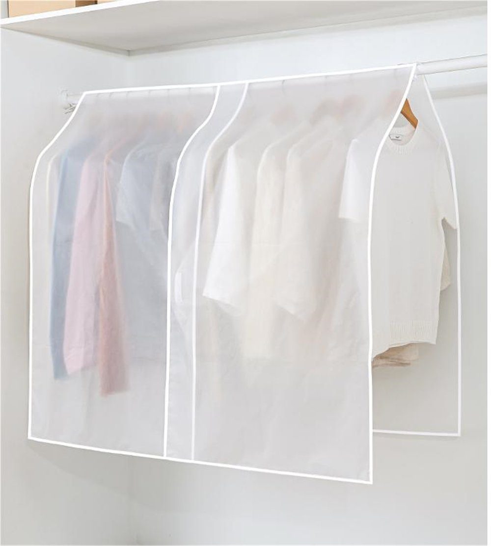Rouemi Kleidersack Staubschutzhülle Kleidung,transparenter Kleiderschrank Kleiderhülle 110×110cm weiß
