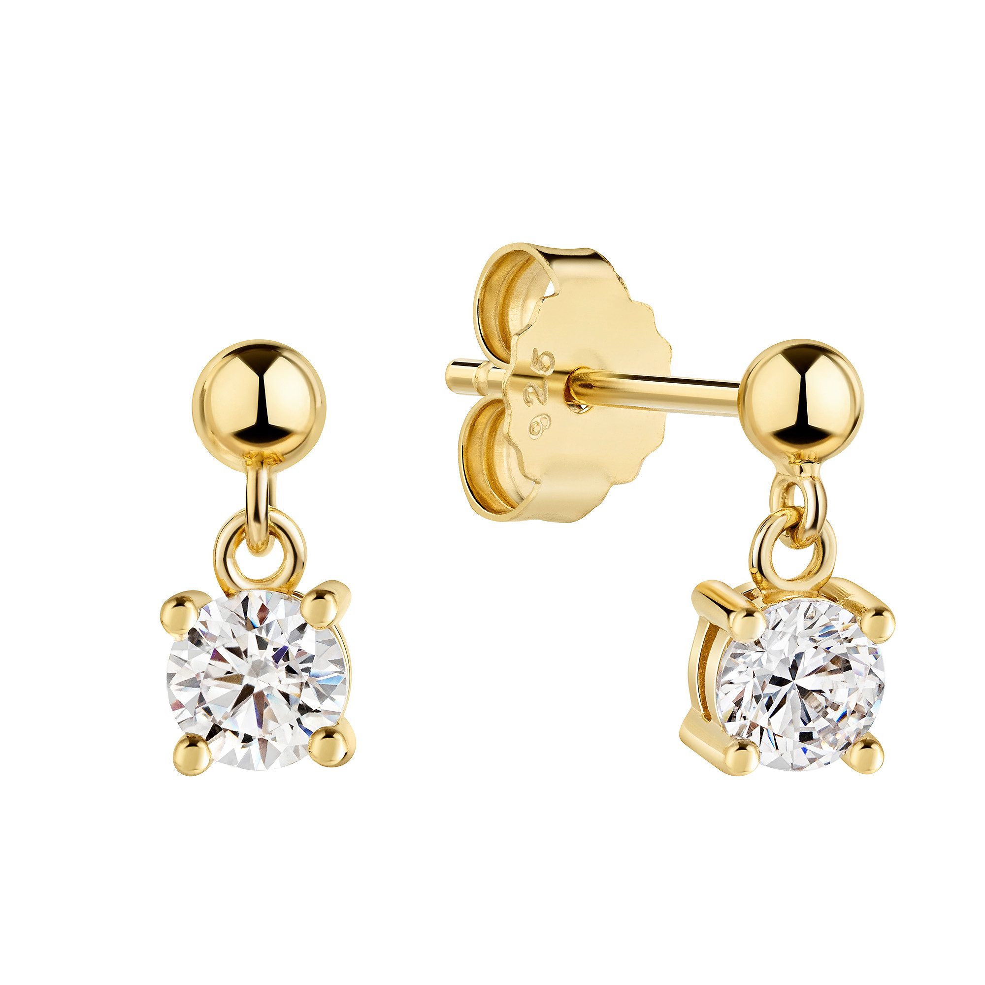 Paar Ohrstecker Schmuck Geschenk Silber 925 Ohrschmuck Ohrringe Solitär