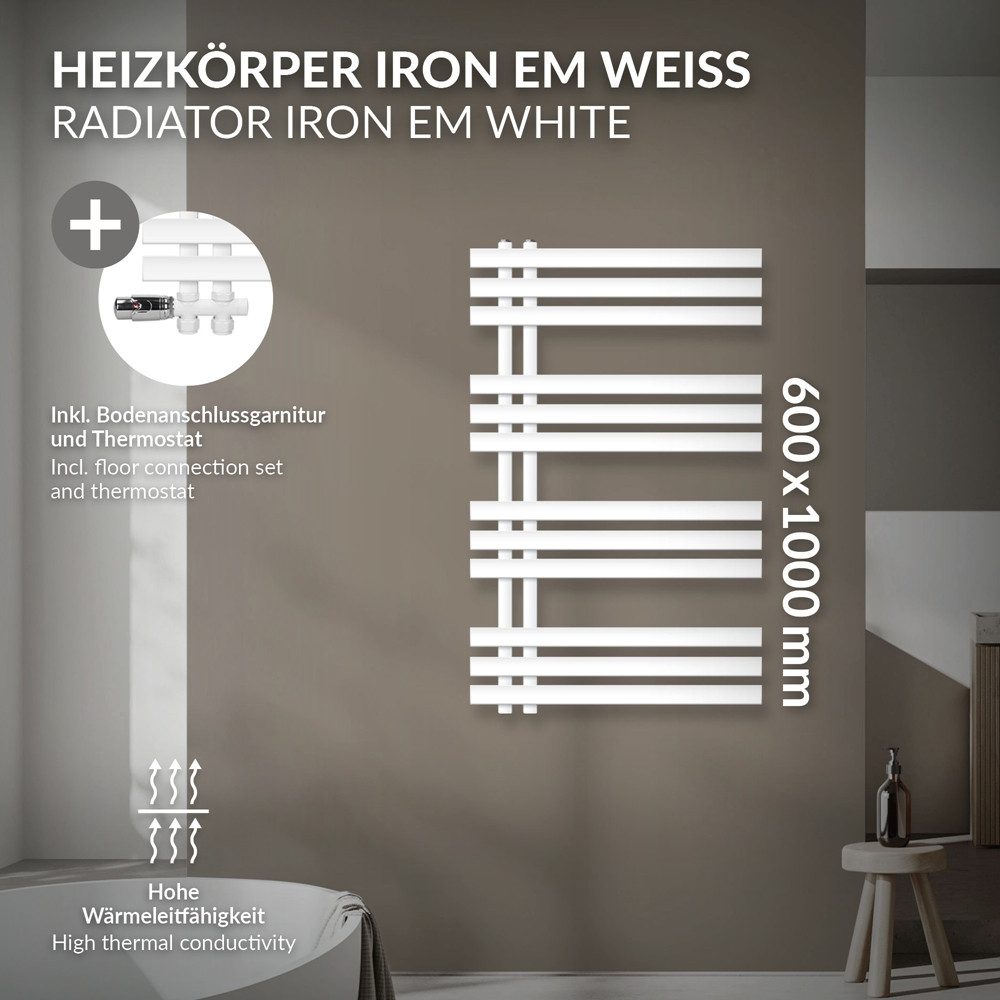 LuxeBath Badheizkörper Designheizkörper Handtuchwärmer Handtuchtrockner, Ha günstig online kaufen