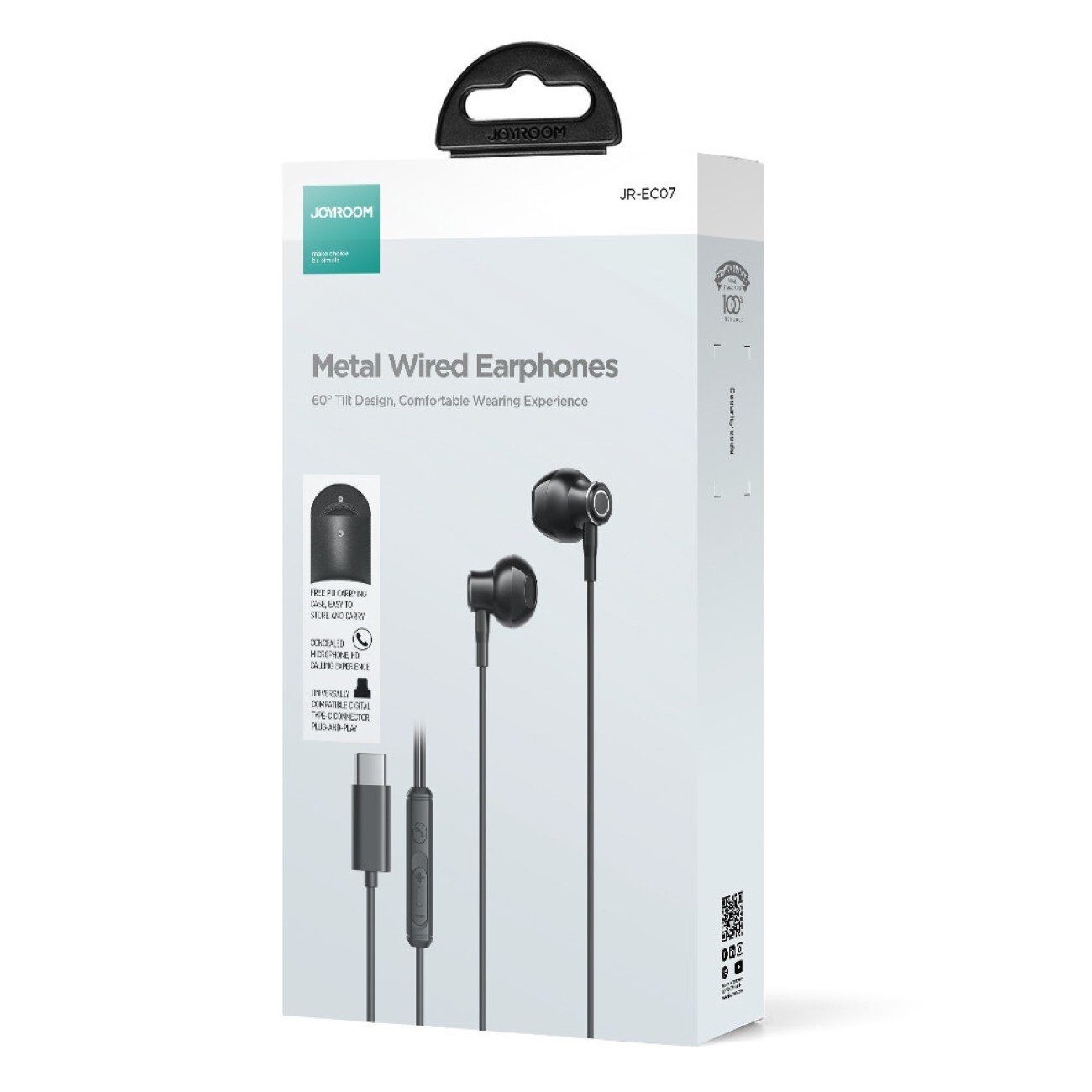 JOYROOM TYPE-C Series JR-EC07 USB-C In-Ear-Kopfhörer aus Metall Kopfhörer – Bild 2 von 5