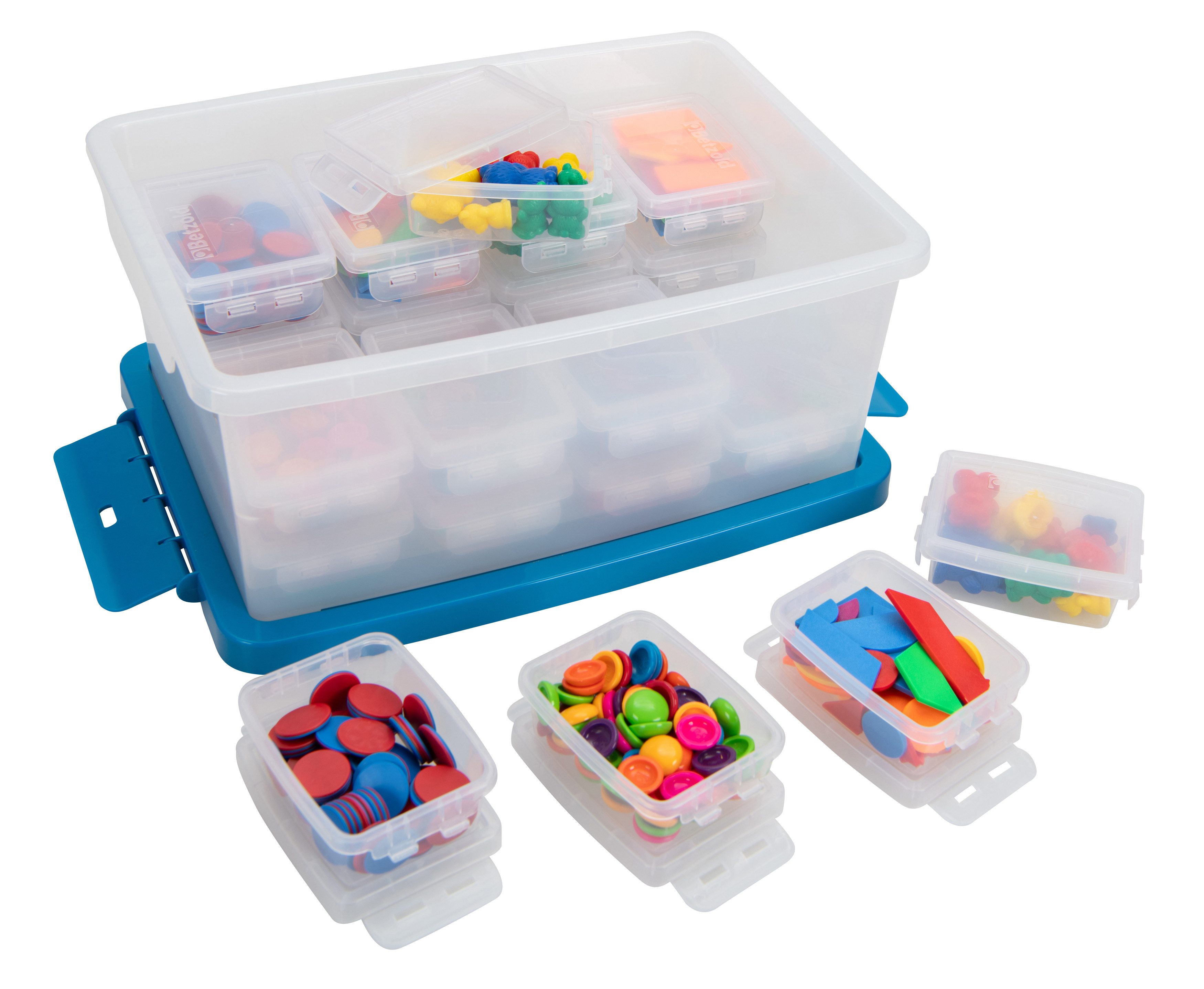 Betzold Aufbewahrungsbox Aufbewahrungsboxen-Set, transparent, 25-teilig - 0,2 l Boxen