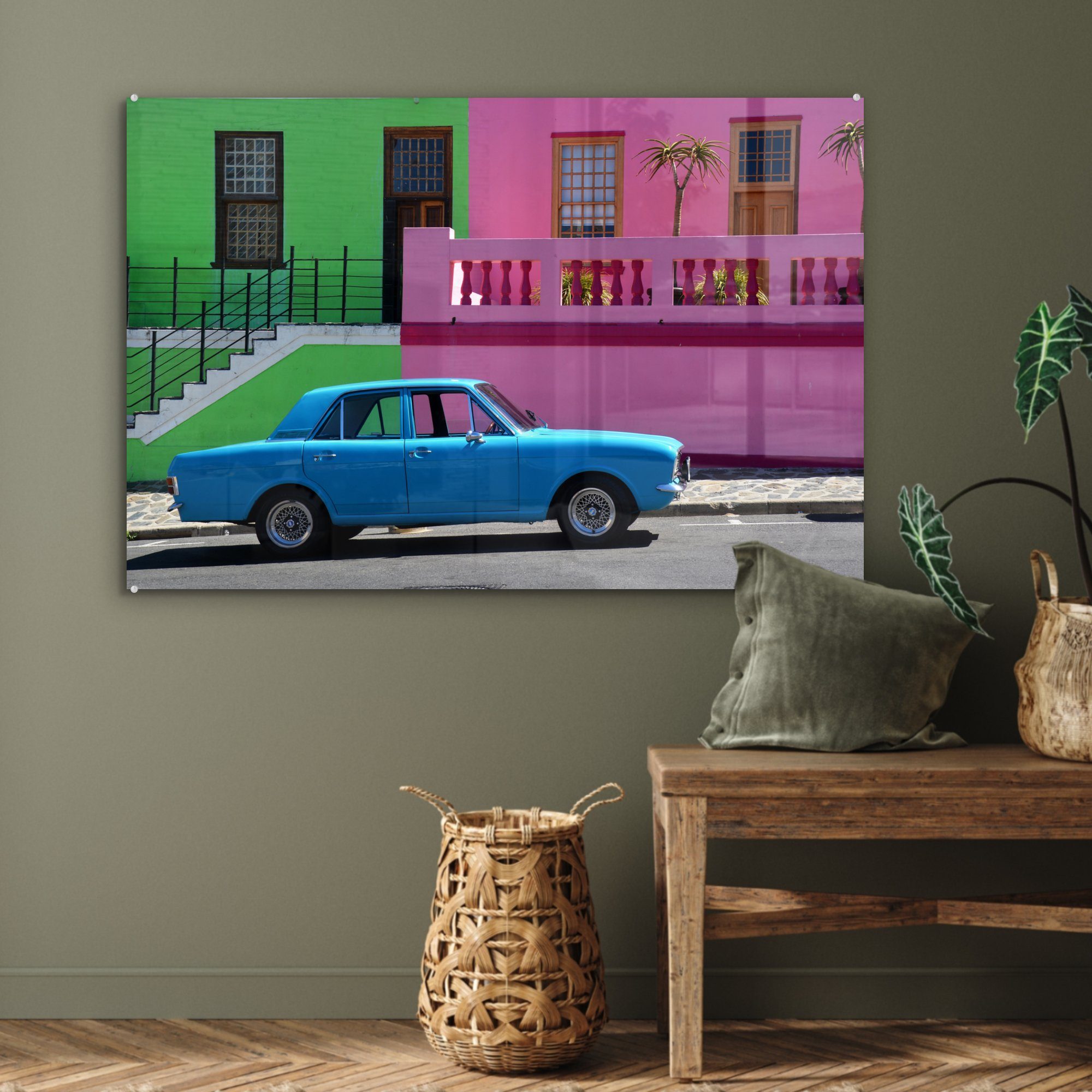 Acrylglasbild & MuchoWow Acrylglasbilder Wohnzimmer Oldtimer - (1 St), Farben, Schlafzimmer - Südafrika