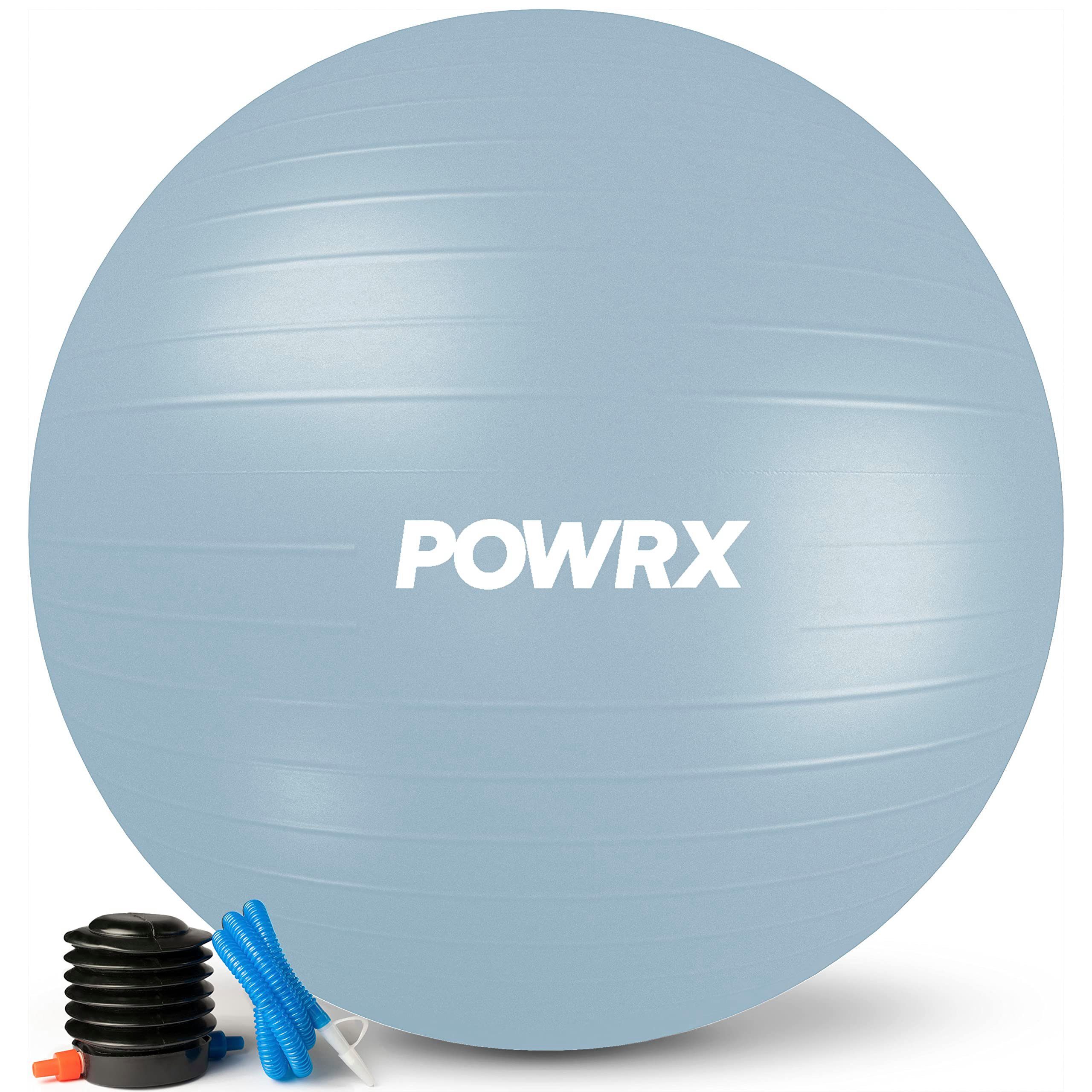 POWRX Gymnastikball, Navy Gummi 75 Cm