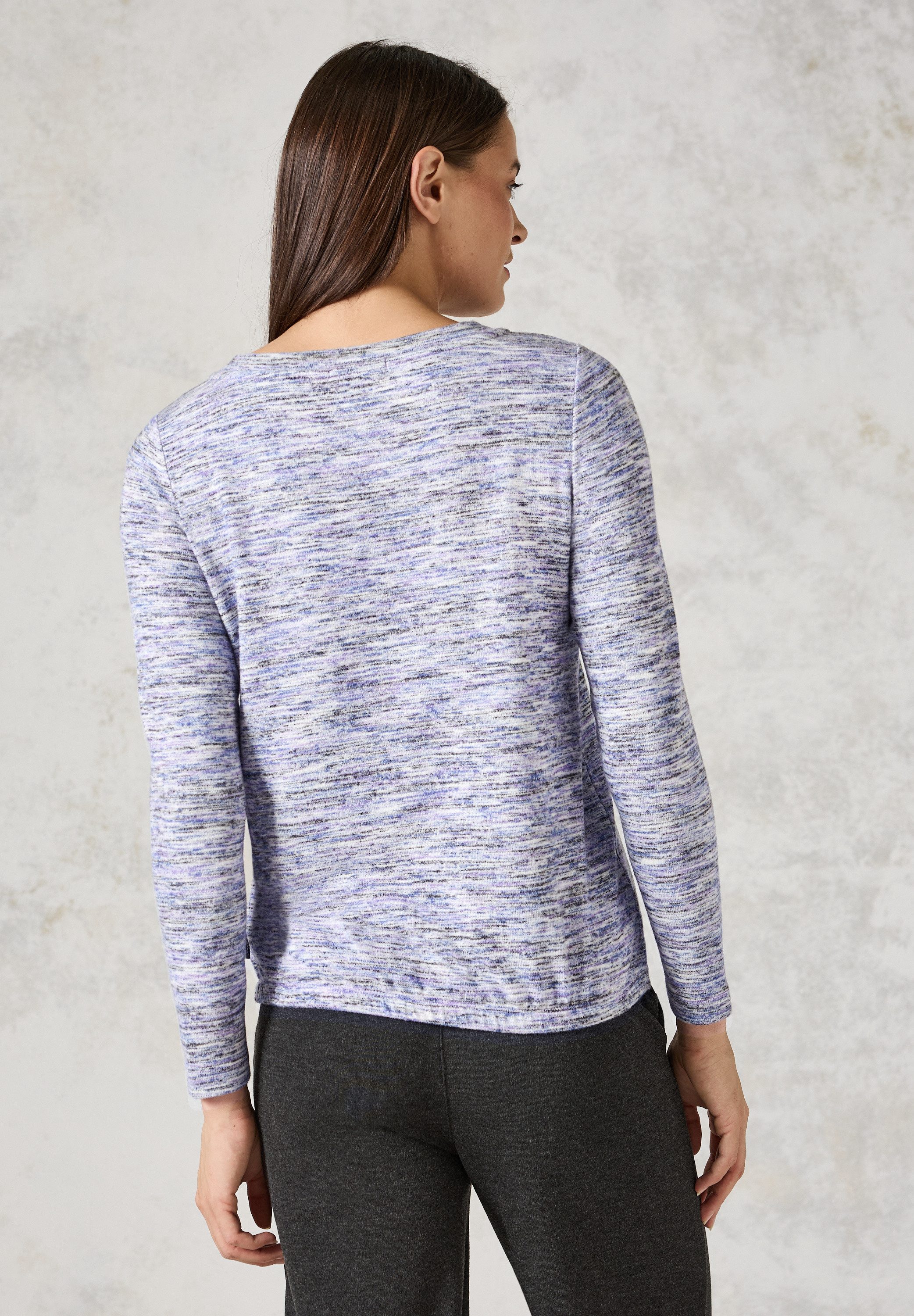 CECIL Strickpullover meliert, mit U-Boot-Ausschnitt günstig online kaufen