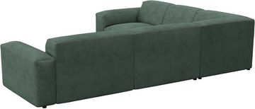 FLEXLUX Ecksofa Lucera, modern & anschmiegsam, Kaltschaum, Stahl-Wellenunterfederung