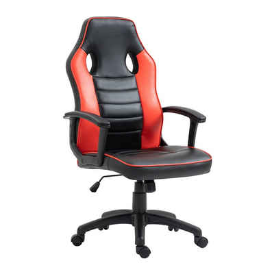 SVITA Gaming-Stuhl Gaming-Stuhl Kinder, Höhenverstellbar, Schreibtischstuhl mit Rollen, Drehstuhl, Bürostuhl, Rot
