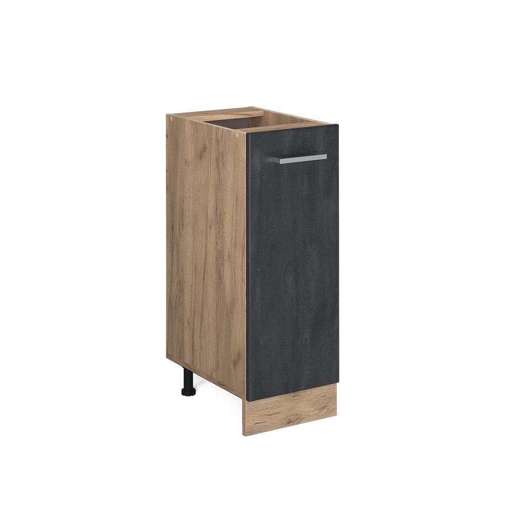 Vicco Apothekerschrank R-Line, Schwarz Beton/Goldkraft Eiche, 30 cm ohne Arbeitsplatte (1-St)