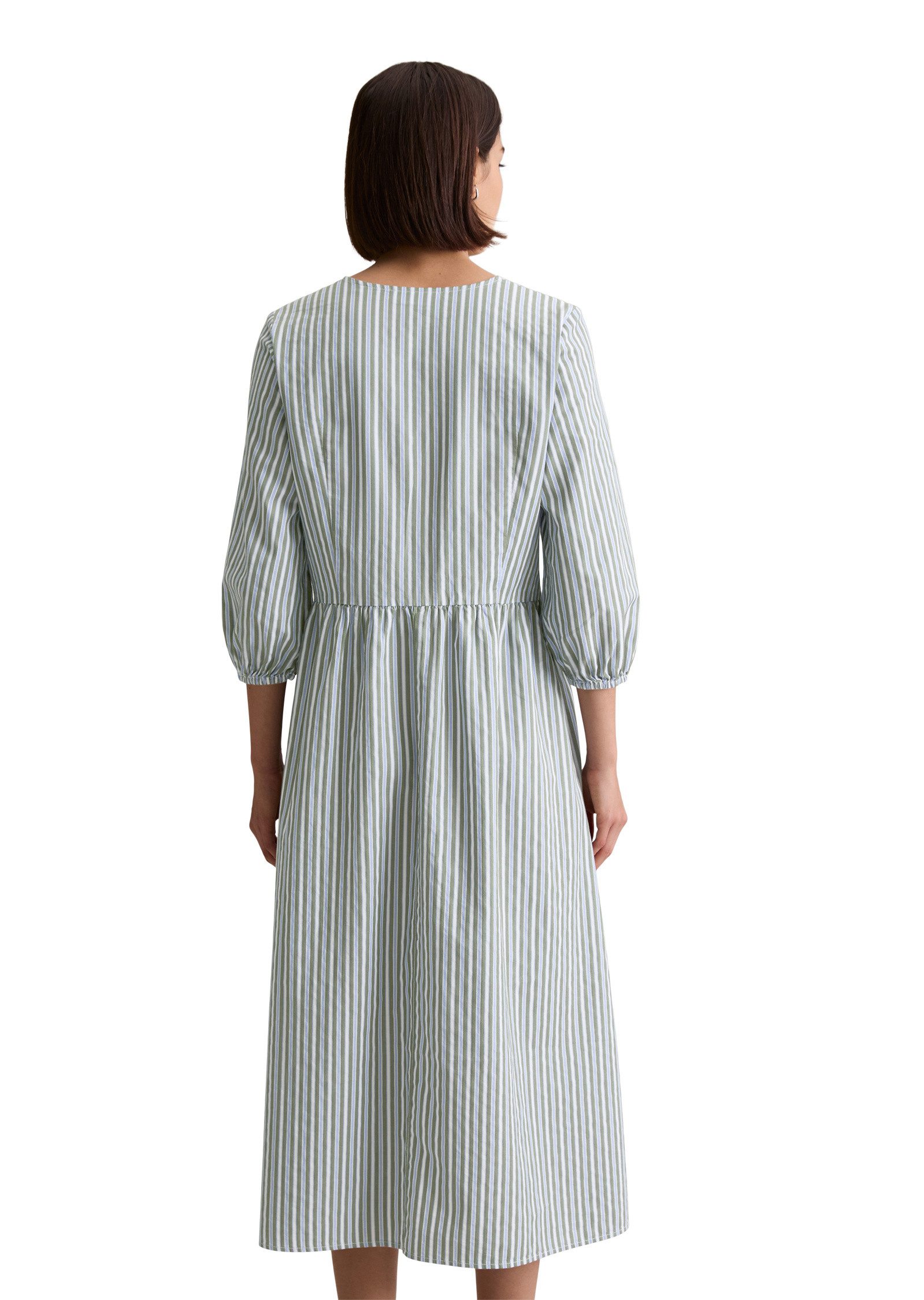 Marc O'Polo DENIM Midikleid aus Baumwoll-Dobby