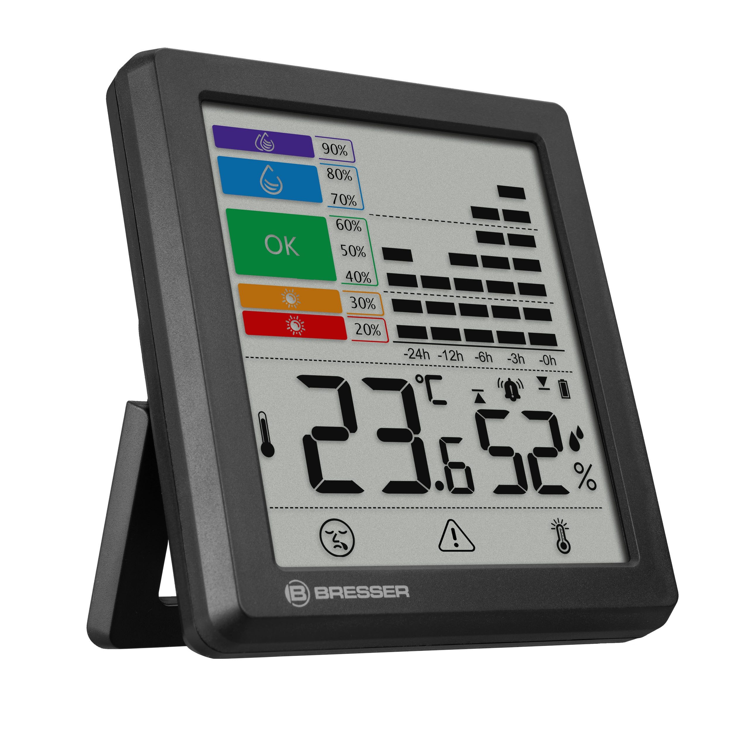 Raumluft-Qualitätssensor BRESSER Thermo-Hygrometer mit Schimmelalarm