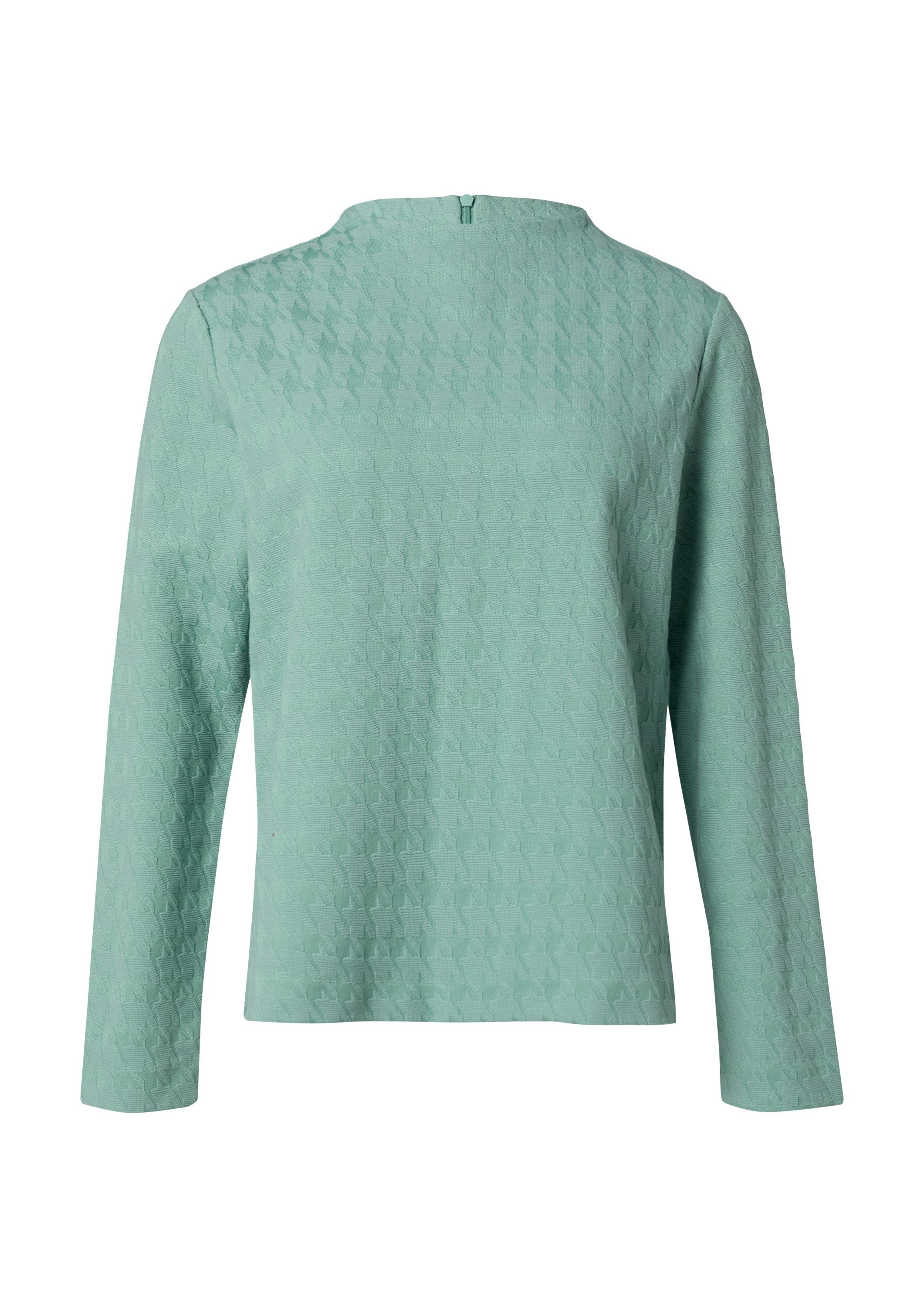 comma Sweatshirt Sweatshirt Jerseyshirt mit Hahnentrittmuster günstig online kaufen
