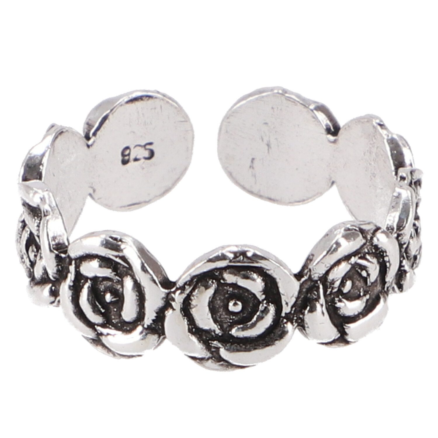 Guru-Shop Zehenring Zehenring aus Silber, Fußschmuck - Rosen Ranke