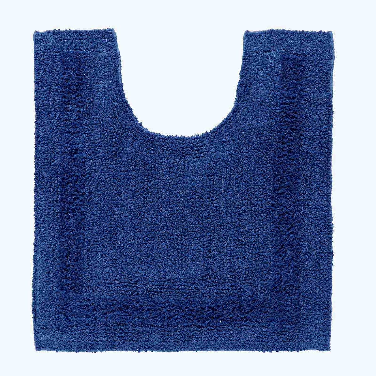 Homescapes Badematte WC-Vorleger dunkelblau 50x55 cm aus 100% Baumwolle, Hö günstig online kaufen
