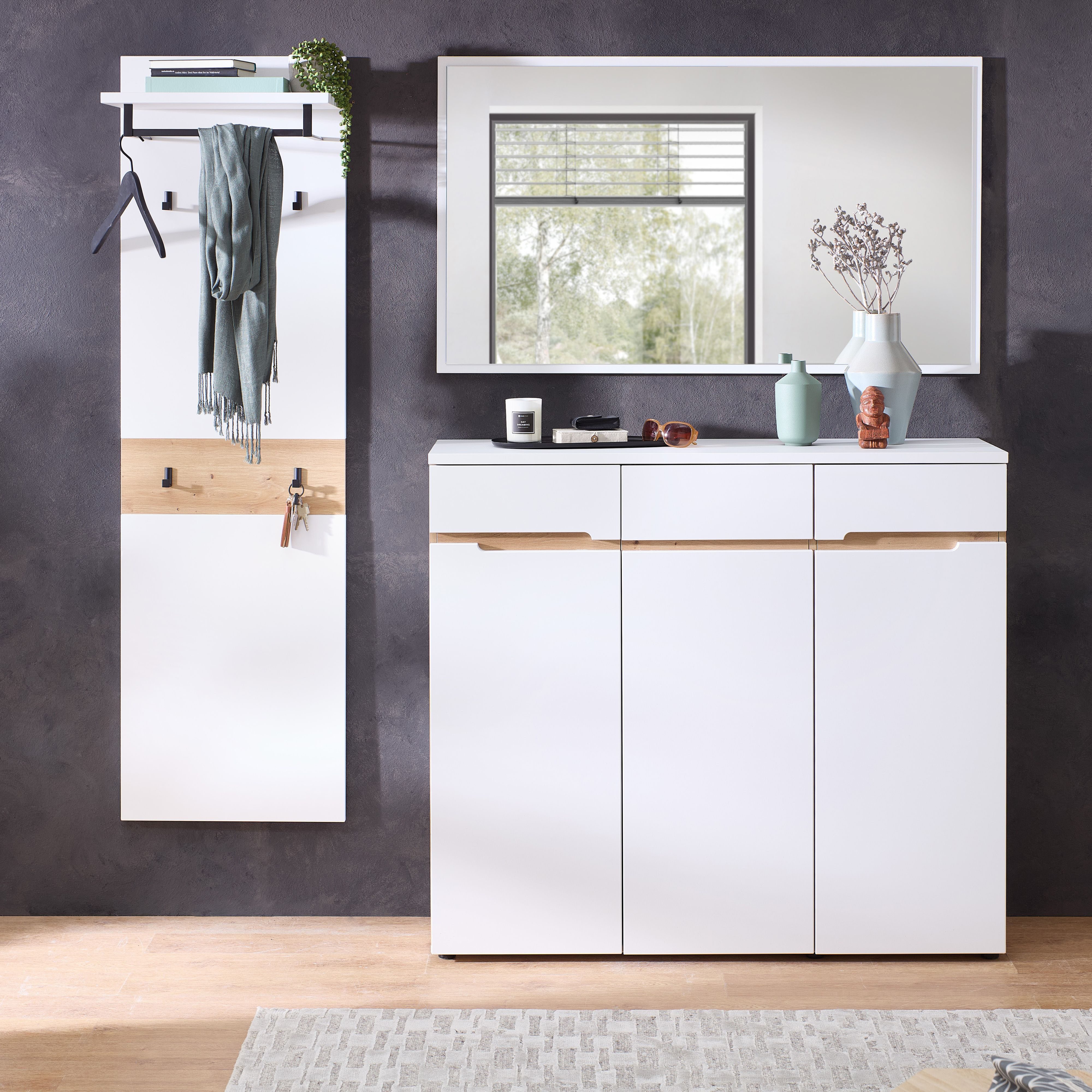 Innostyle Garderoben-Set Memphis Garderoben Set, 181x190x38cm (B/H/T), (3-St)