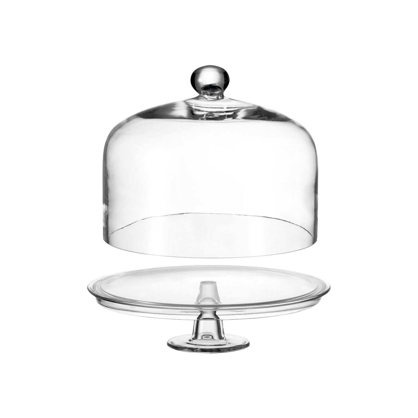 Tortenplatte Torten-Platte mit Glasglocke 2er Set