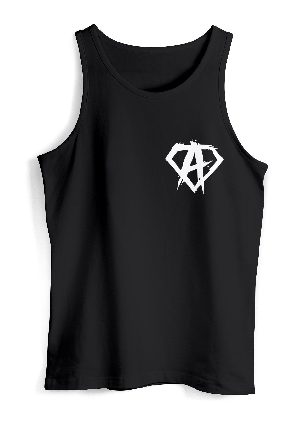 Neverless Tanktop Herren Tank-Top Print Aufdruck Alpha Superhero Gym Anarchy Badge Logo mit Print