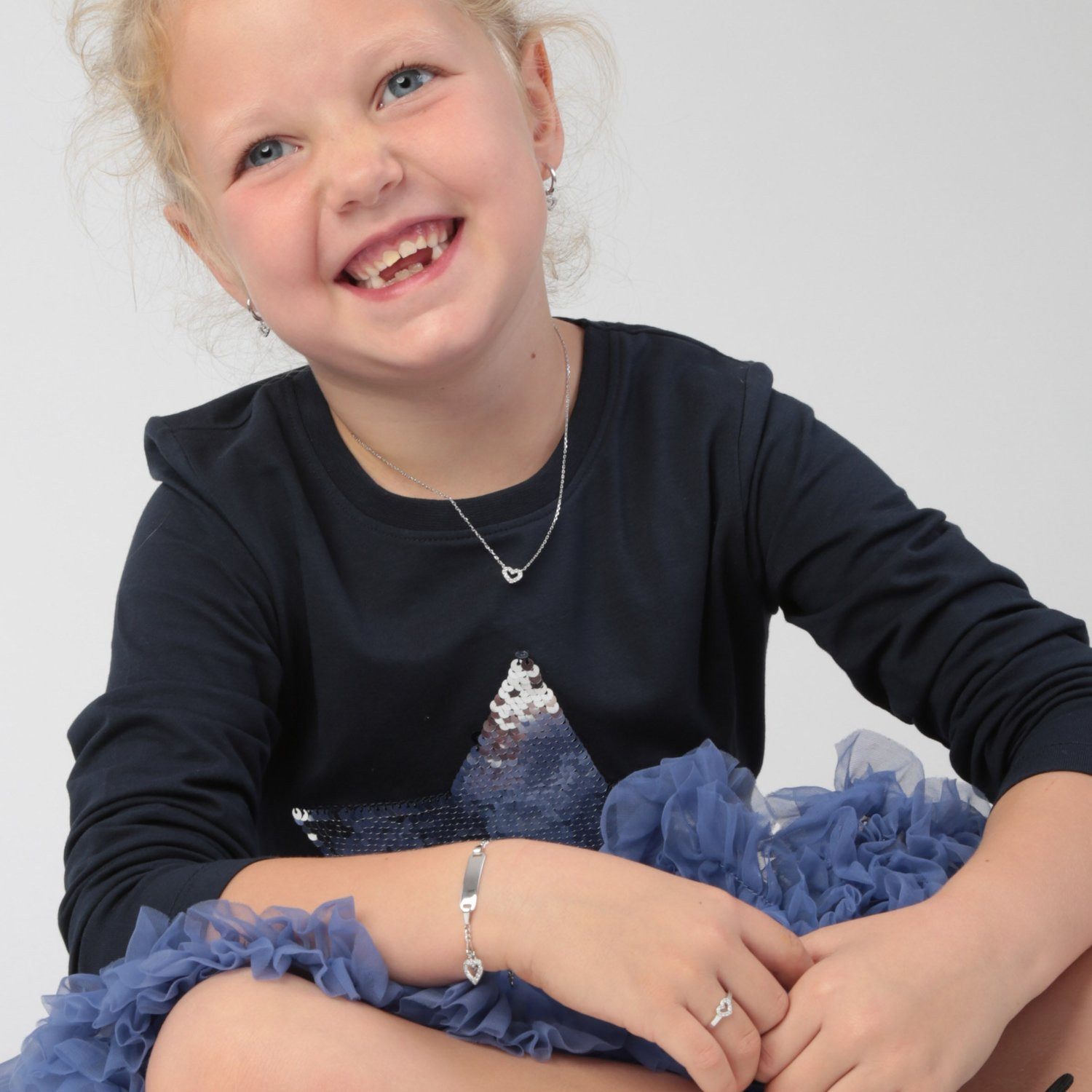 LUCARDI Fingerring Ring - 925 Silber - Silber - Zirkonia - Kinder – Bild 2 von 3