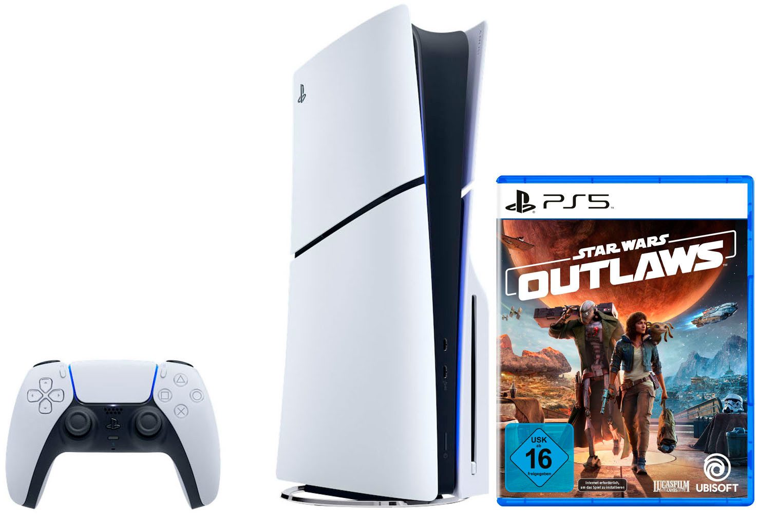 PlayStation 5 PS5 Disk Edition (Slim) + Star Wars Outlaws 1TB