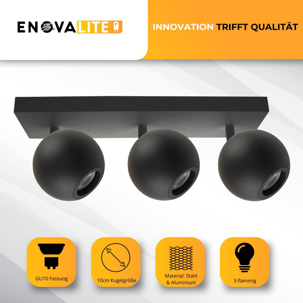 ENOVALITE LED Aufbaustrahler ENOVALITE LED Aufbauspot 21 W schwarz