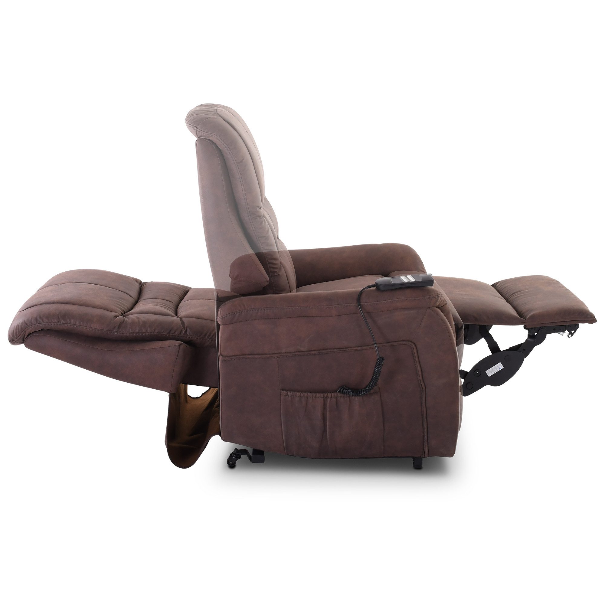 Raburg TV-Sessel Fernsehsessel mit Aufstehhilfe, 120 kg, Relax- & Liegefunktion, Jan, Relaxsessel, elektrisch mit Fernbedienung, 2× Motoren