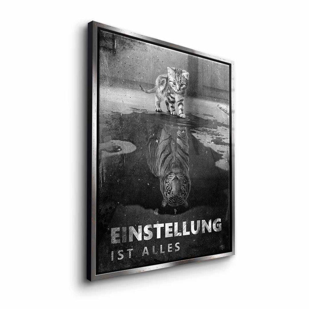 ohne Mindset Englisch, Mo #Tiger xxl Leinwandbild, is Einstellung Rahmen everything DOTCOMCANVAS® ist Leinwandbild alles