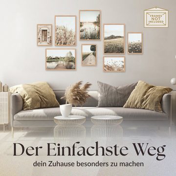 Heimlich Poster Set als Wohnzimmer Deko, Bilder DIN A3 & DIN A4, Blumen Deko, Pflanzen