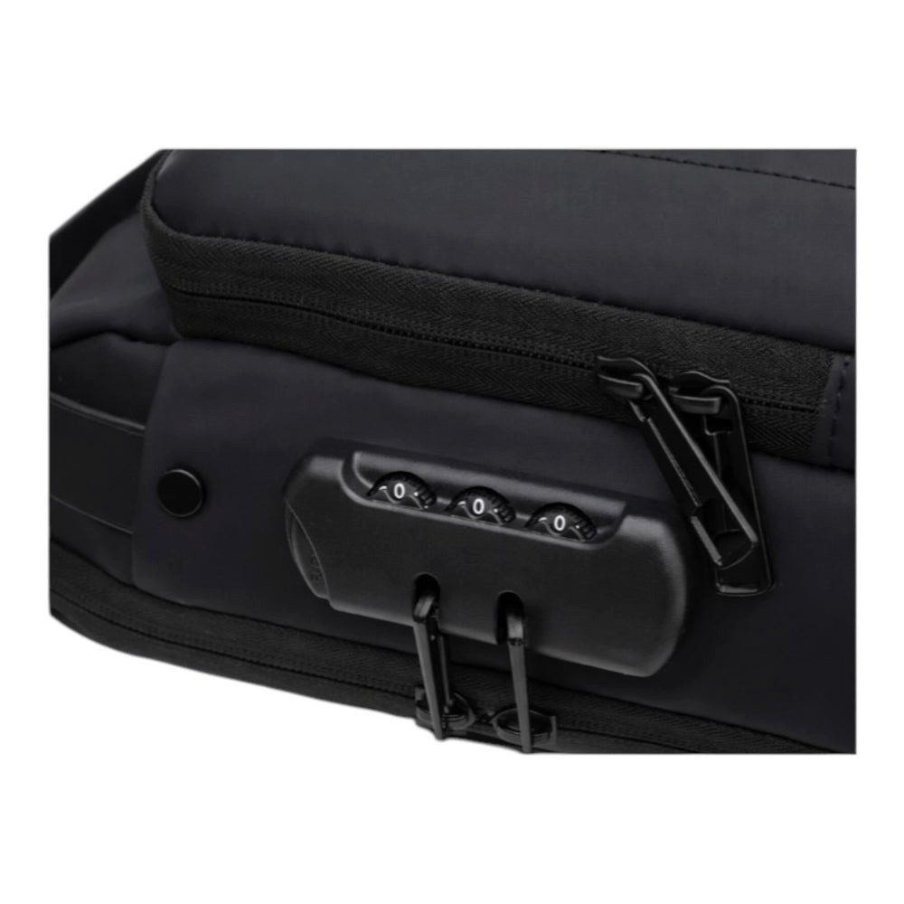 VERK GROUP Reiserucksack Stadtrucksack Sling Bag mit USB & Zahlenschloss - Wasserdicht – Bild 3 von 5