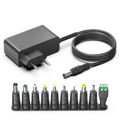 HKY 12V 2A Universal Netzteil Ladegerät AC Adapter für FritzBox Scanner Notebook-Netzteil (Router Externe Festplatte LED Strip Wasserpumpe Lautsprecher)