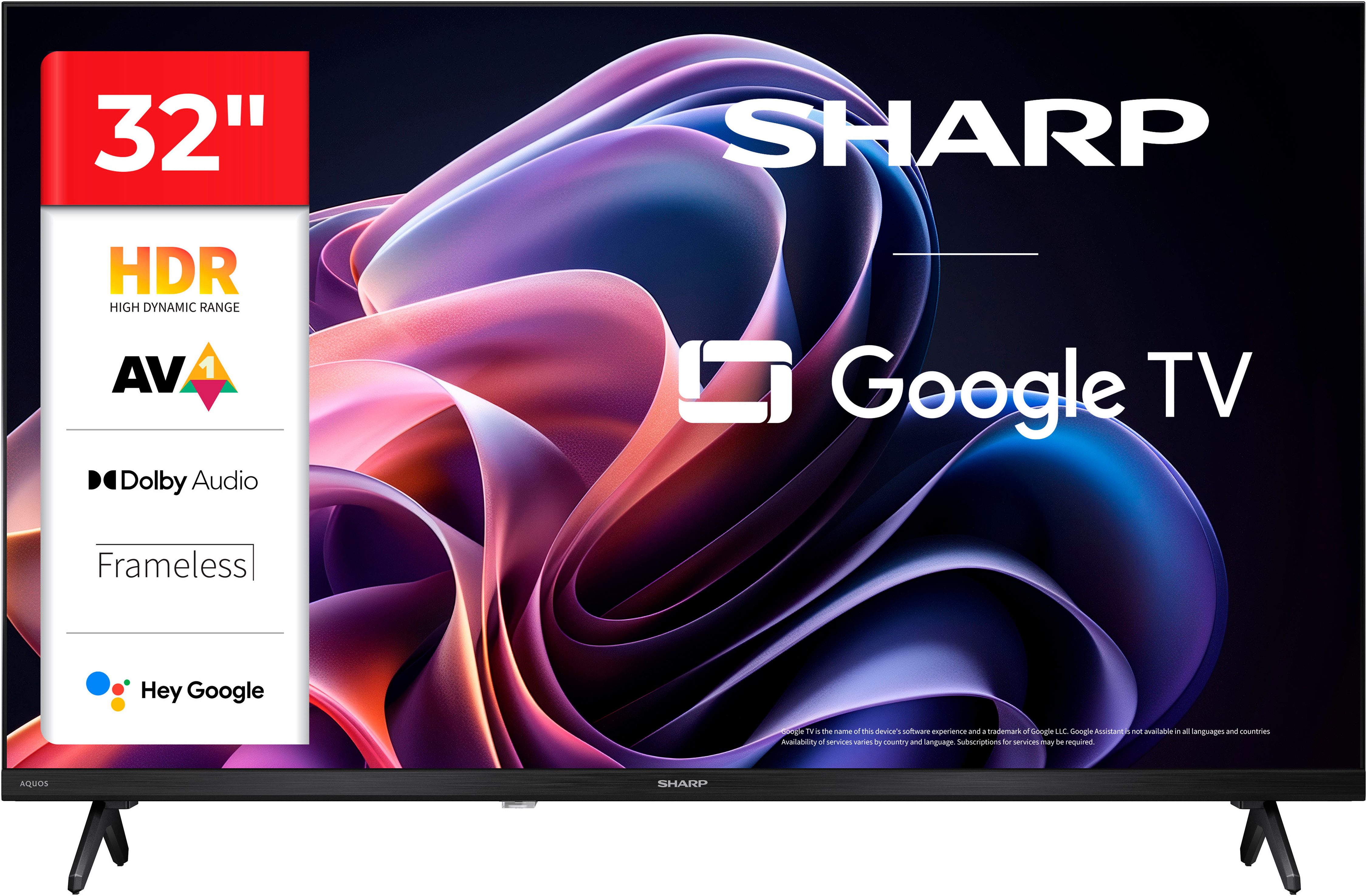 Sharp 1T-C32HFx LED-Fernseher (80 cm/32 Zoll, HD ready, Smart-TV, Google TV)