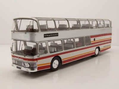 ixo Models Modellauto Neoplan NH 22L Skyliner Doppeldecker Bus 1983 weiß rot Modellauto, Maßstab 1:43