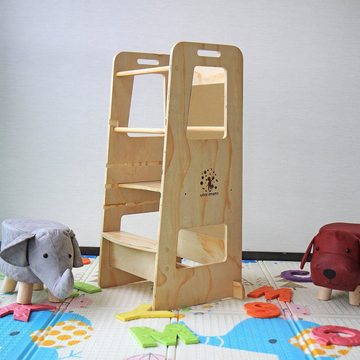 CCLIFE Stehhilfe Lernturm Kinderstuhl Learning Tower Kindertritt Montessori-turm