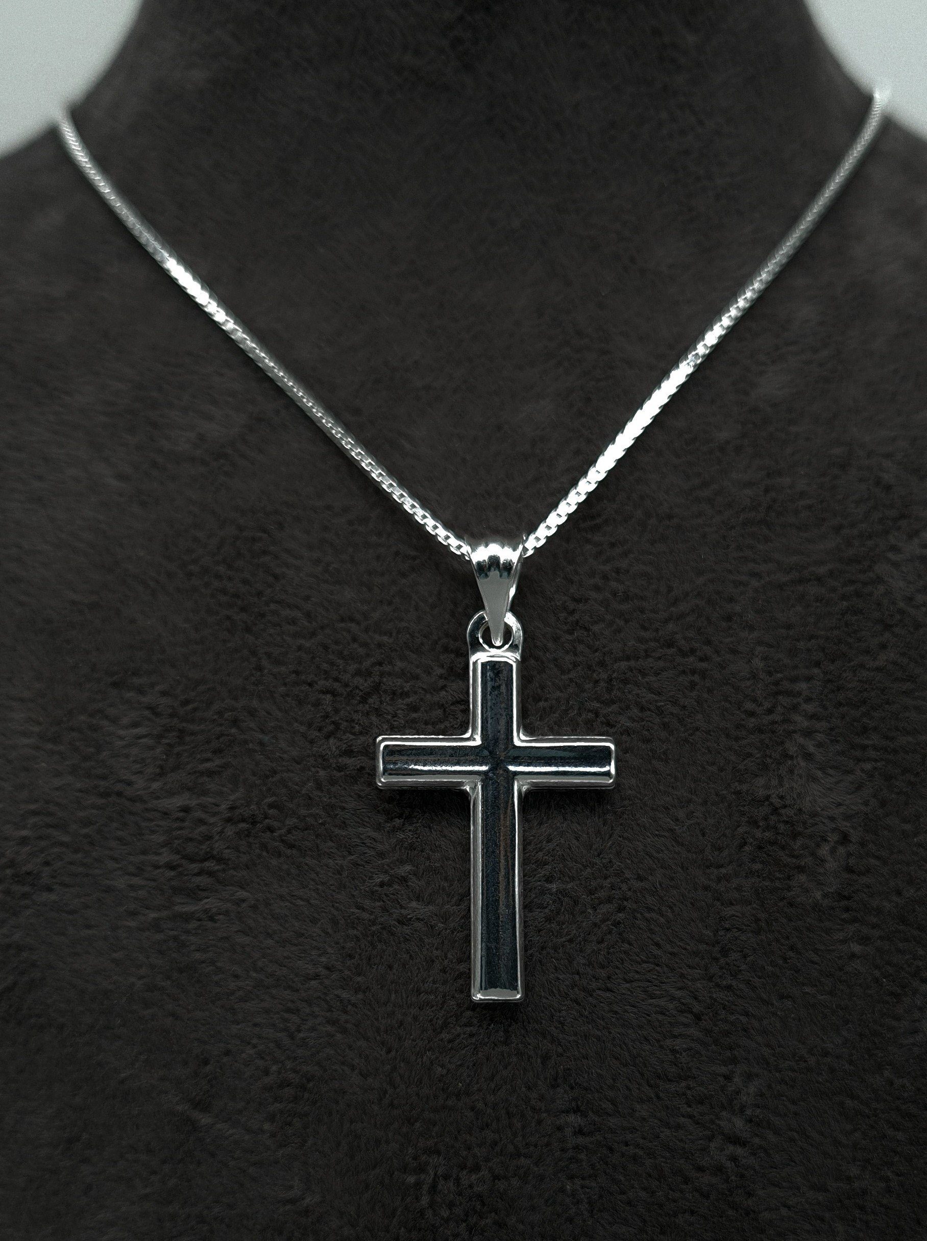 NAHLE Kette mit Anhänger Kreuz Silberkette Kreuz Kette (inklusive Schmuckbo günstig online kaufen