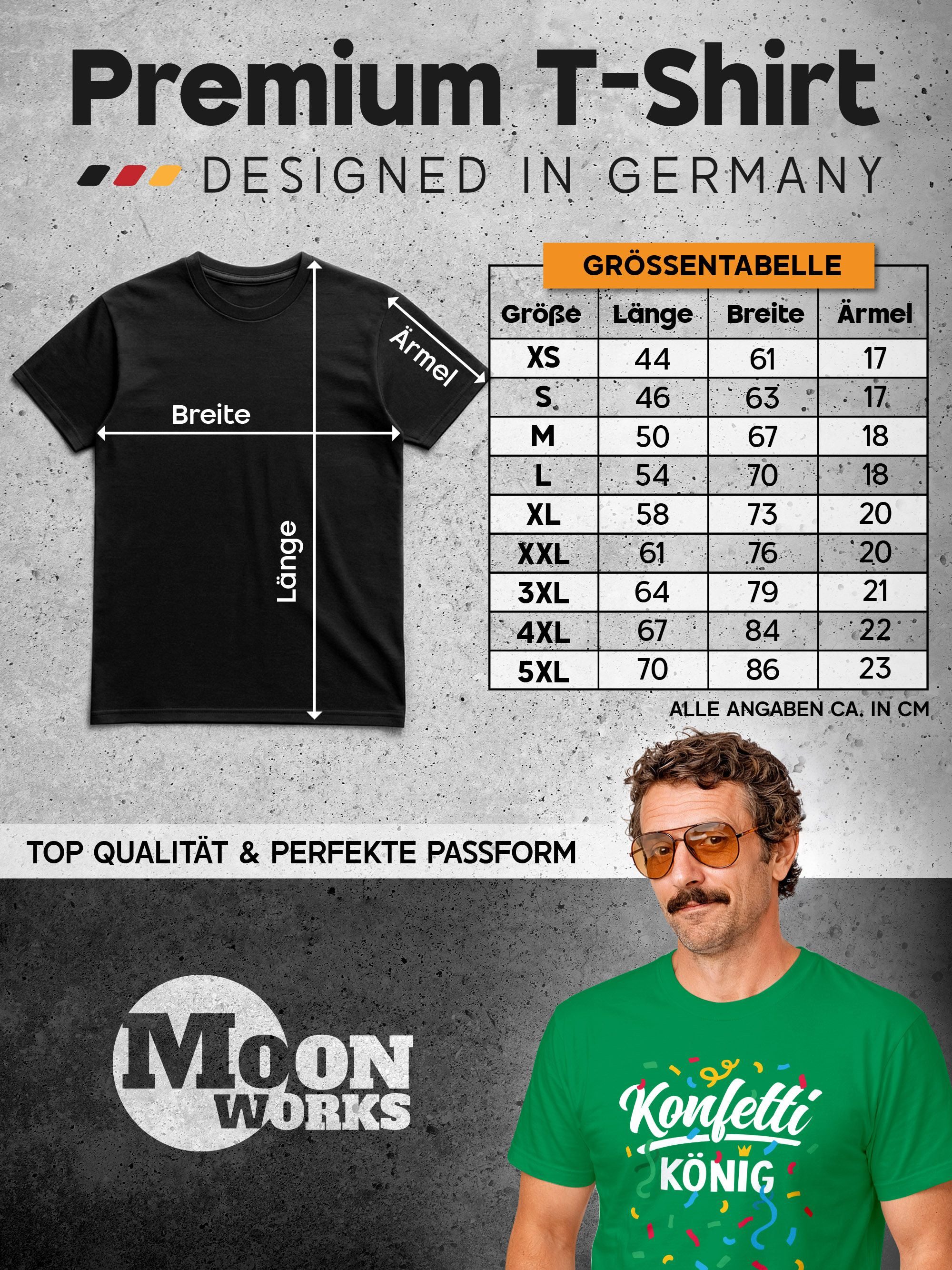 MoonWorks Print-Shirt Herren T-Shirt Konfettikönig Fasching Karneval Kostüm-Ersatz mit Print