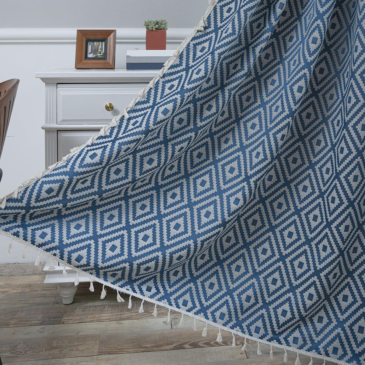 Kaket Gardine Boho-Vorhänge, Landhausstil Verdunkelungsvorhänge, Vintage günstig online kaufen