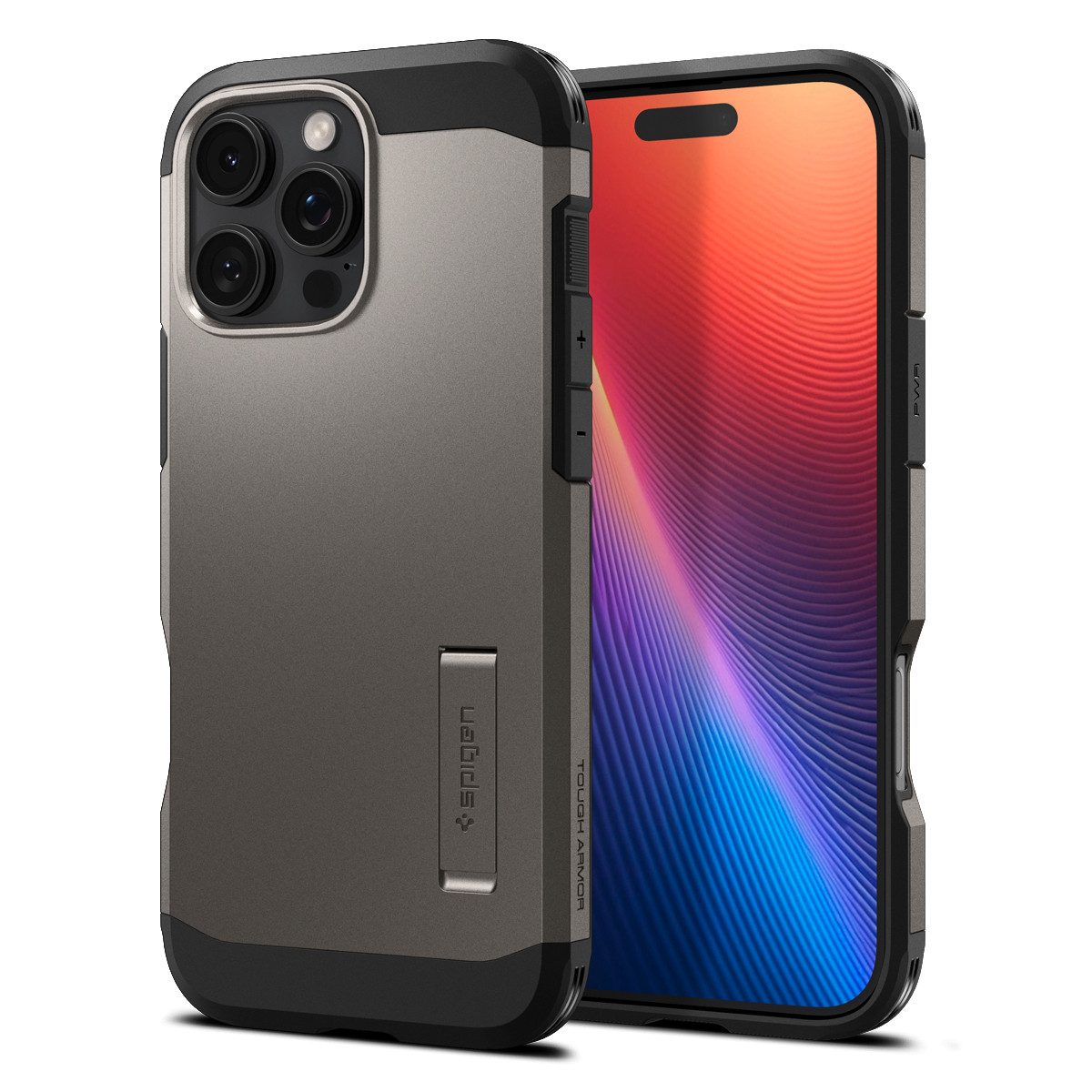 Spigen Smartphone-Hülle Handyhülle für iPhone 16 Pro (AI) Magfit Schutzhülle Magsafe Hülle, 360-Grad Schutz, Kabelloses Laden, Robust, Schocksicher, Waschbar
