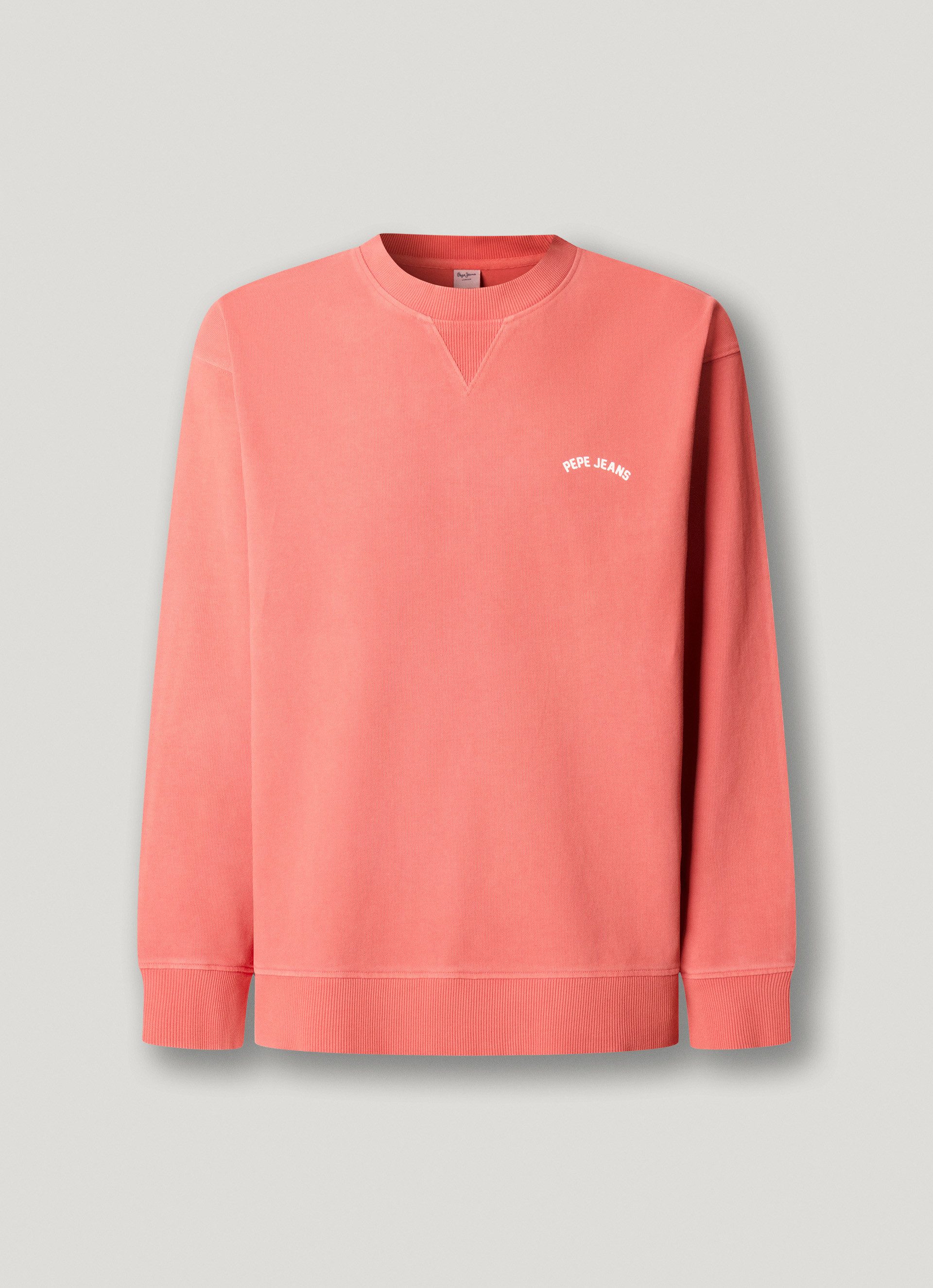 Pepe Jeans Sweatshirt JOHN CREW mit Rippeinsatz am Rundhals, Logoschriftzug