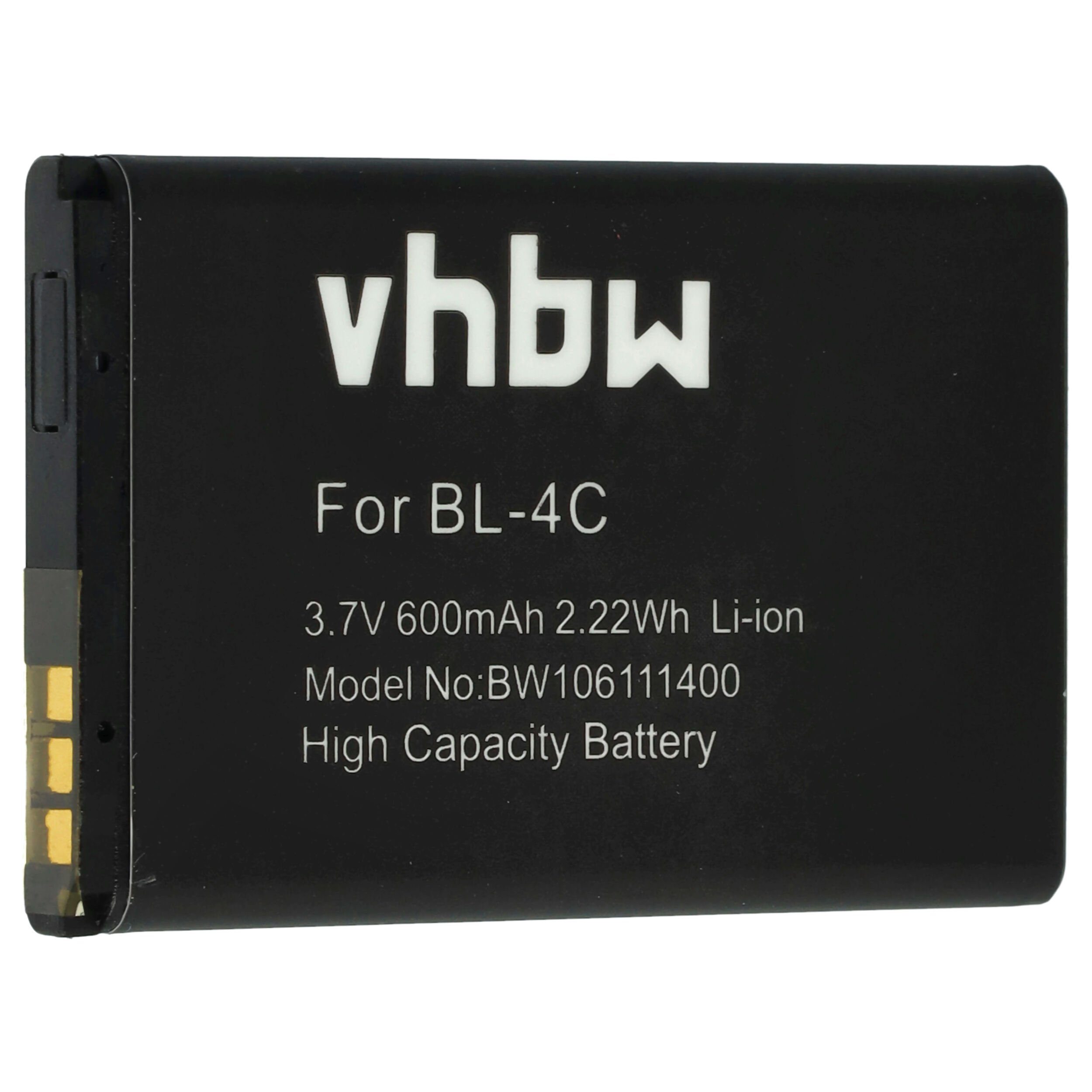 vhbw kompatibel mit Digma (3,7 Smartphone-Akku 600 Li-Ion E601hd V) mAh