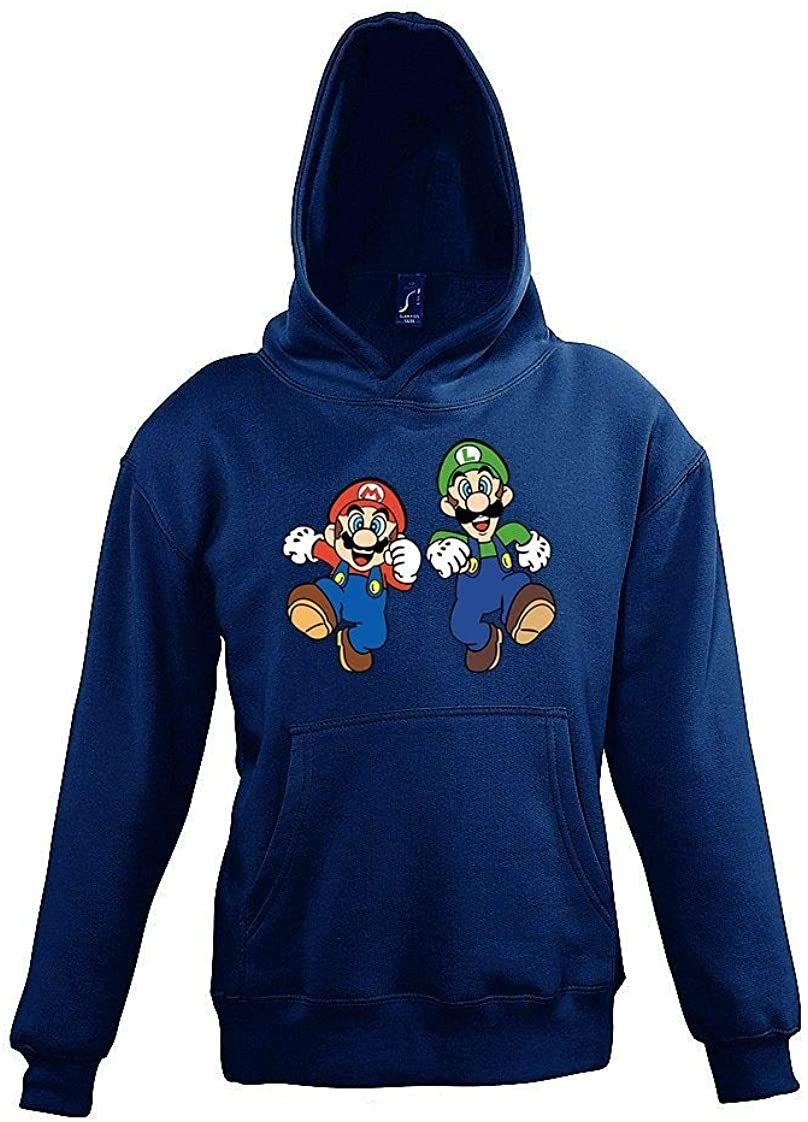 Youth Designz Hoodie Kinder Kapuzenpullover Hoodie Pullover Mario & Luigi mit modischem Gaming Print