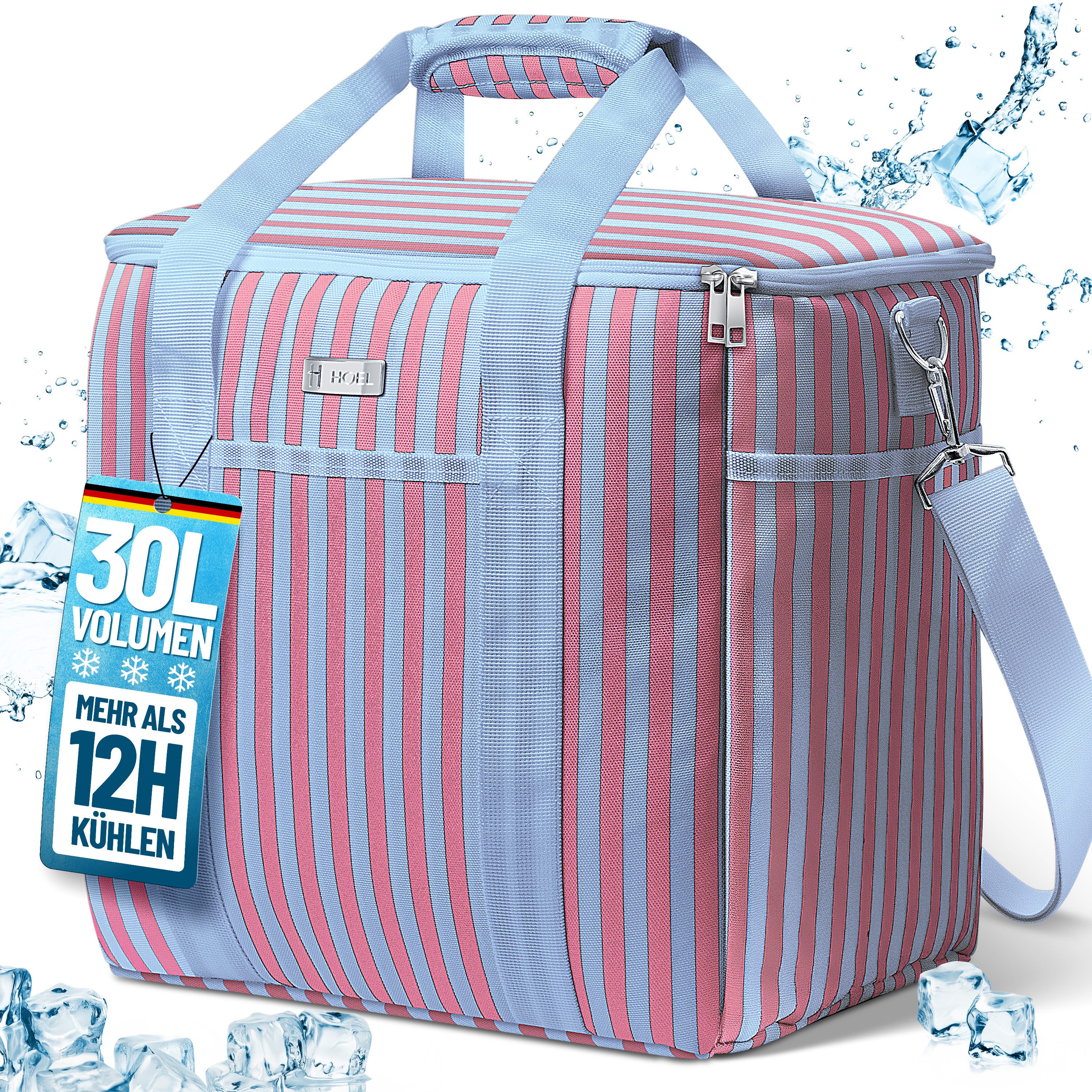HOEL Kühltasche HOEL Kühltasche klein 20L & Gross 30L - Isoliertasche - Lunchtasche