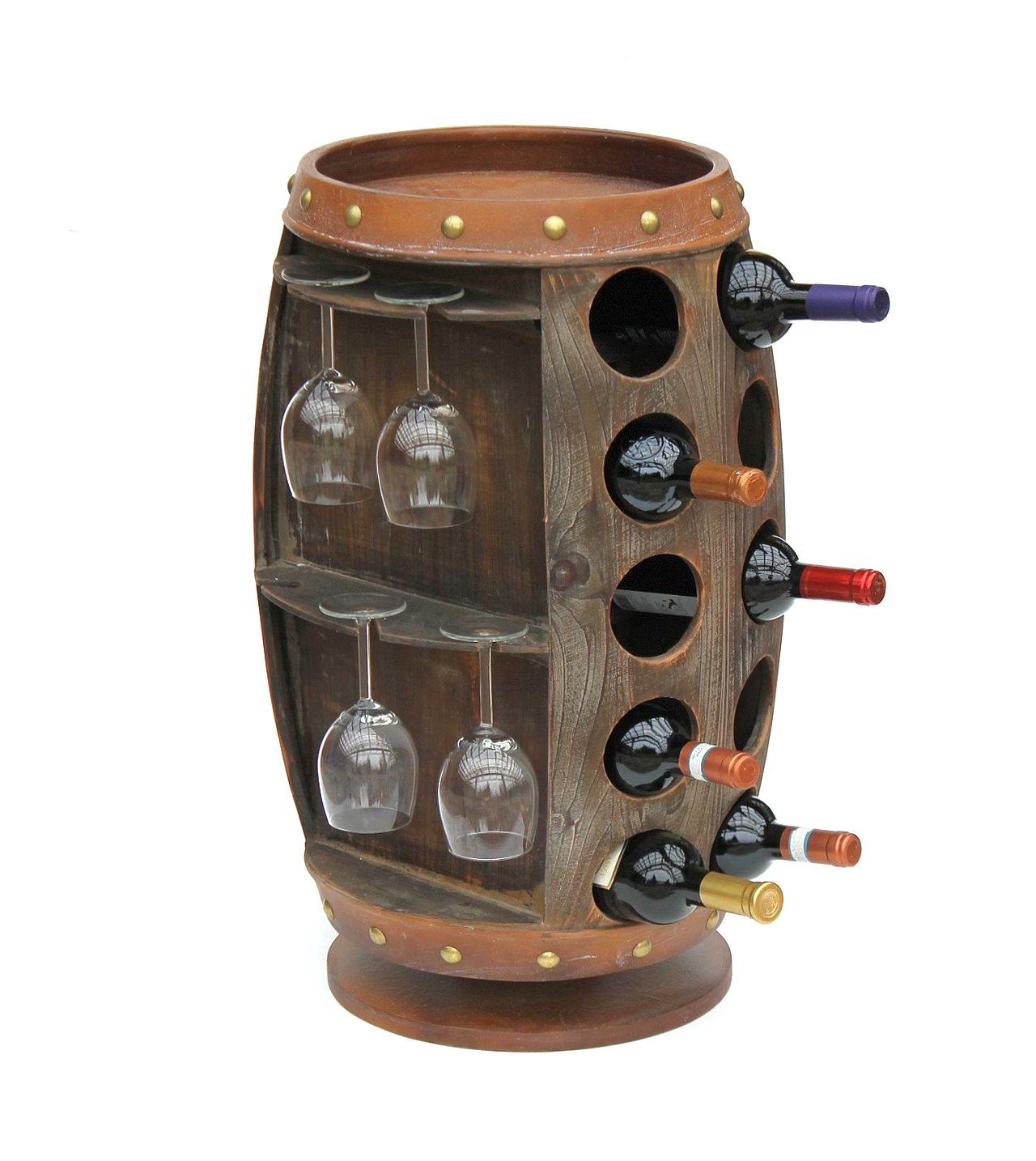 DanDiBo Weinregal Holz Stehend 360° Drehbar günstig online kaufen
