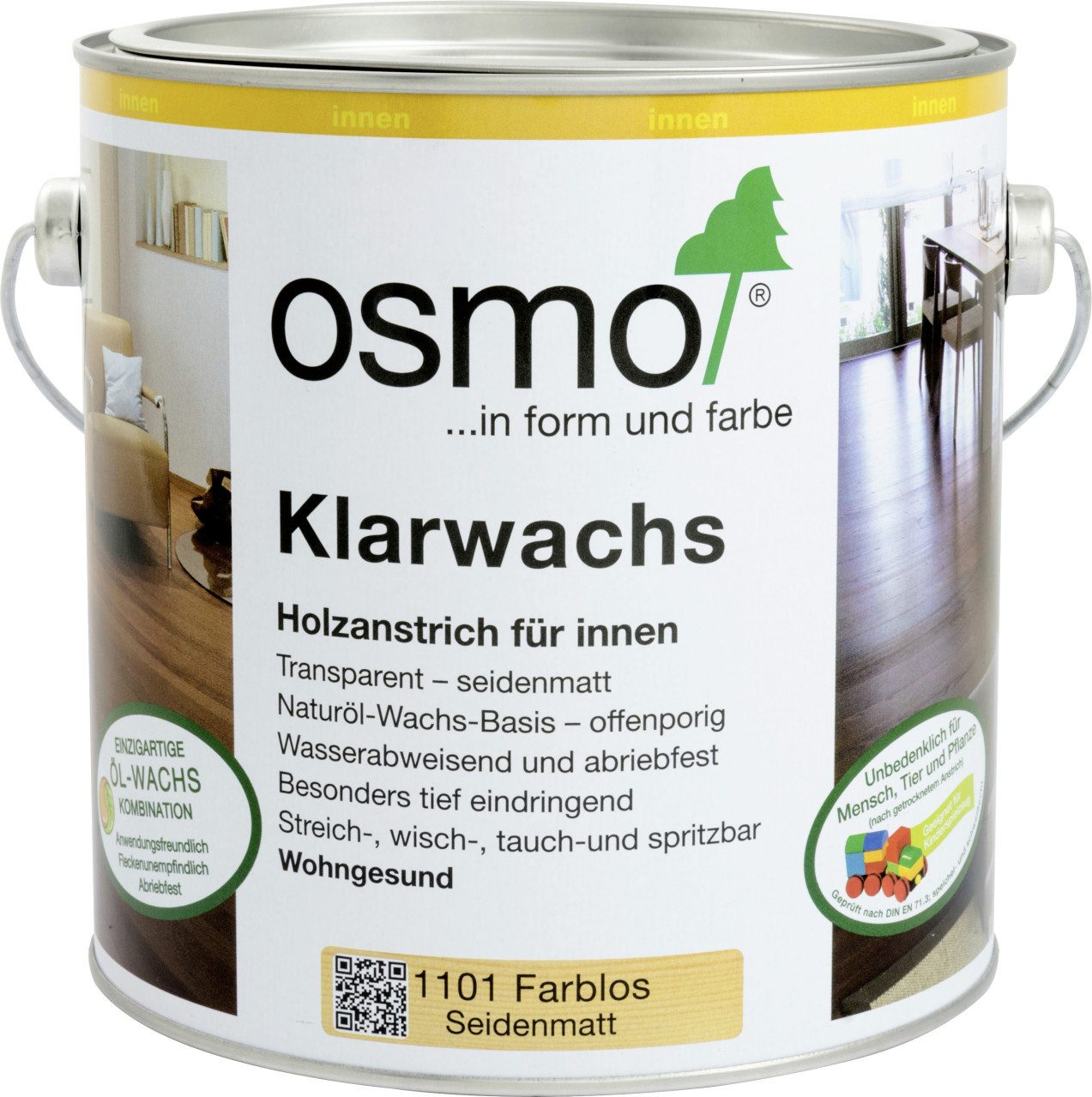 Osmo Osmo Klarwachs 2,5 l, farblos Holzpflegeöl