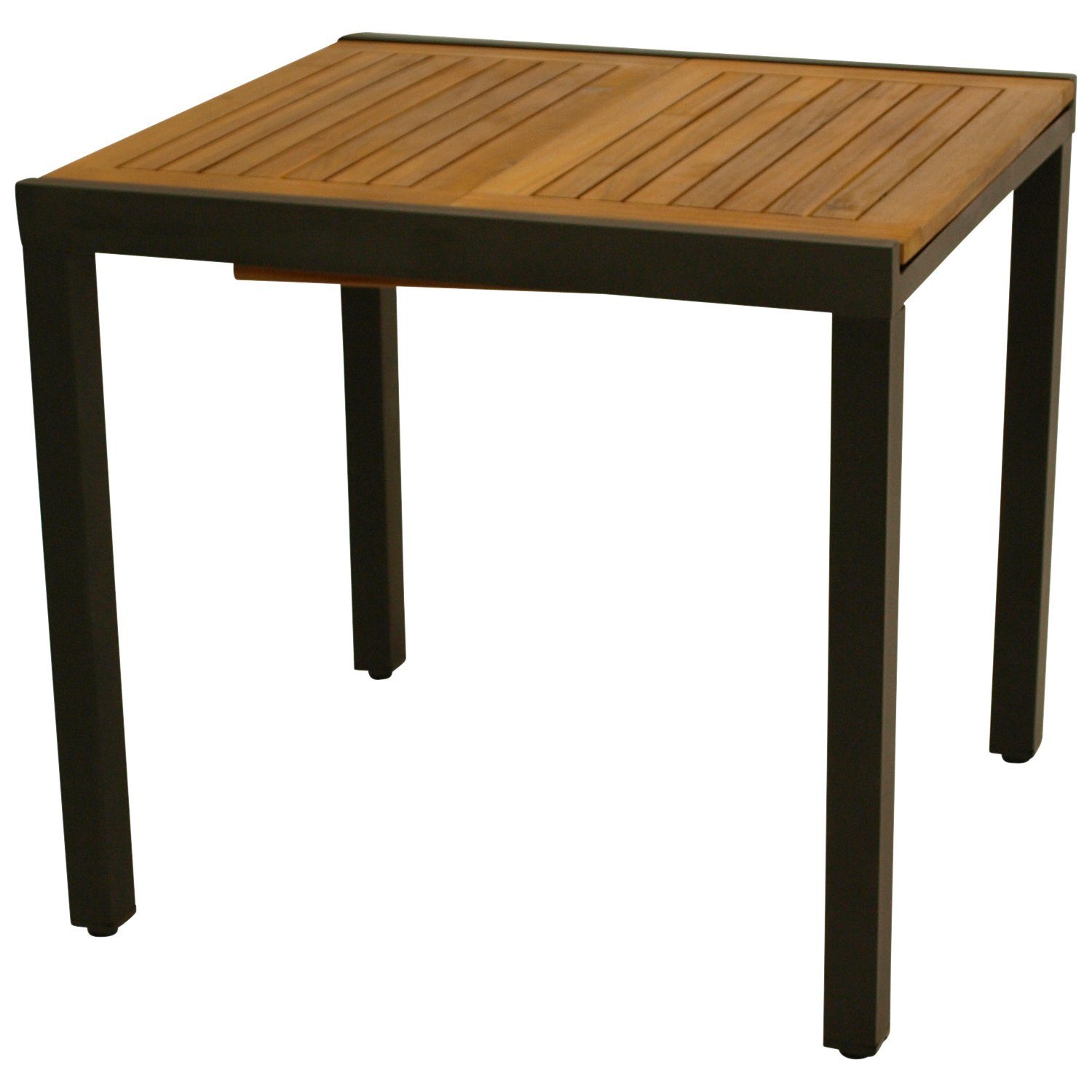 DEGAMO Gartentisch VICENZA, ausziehbar 80/120x70cm, Alu anthrazit + Akazie