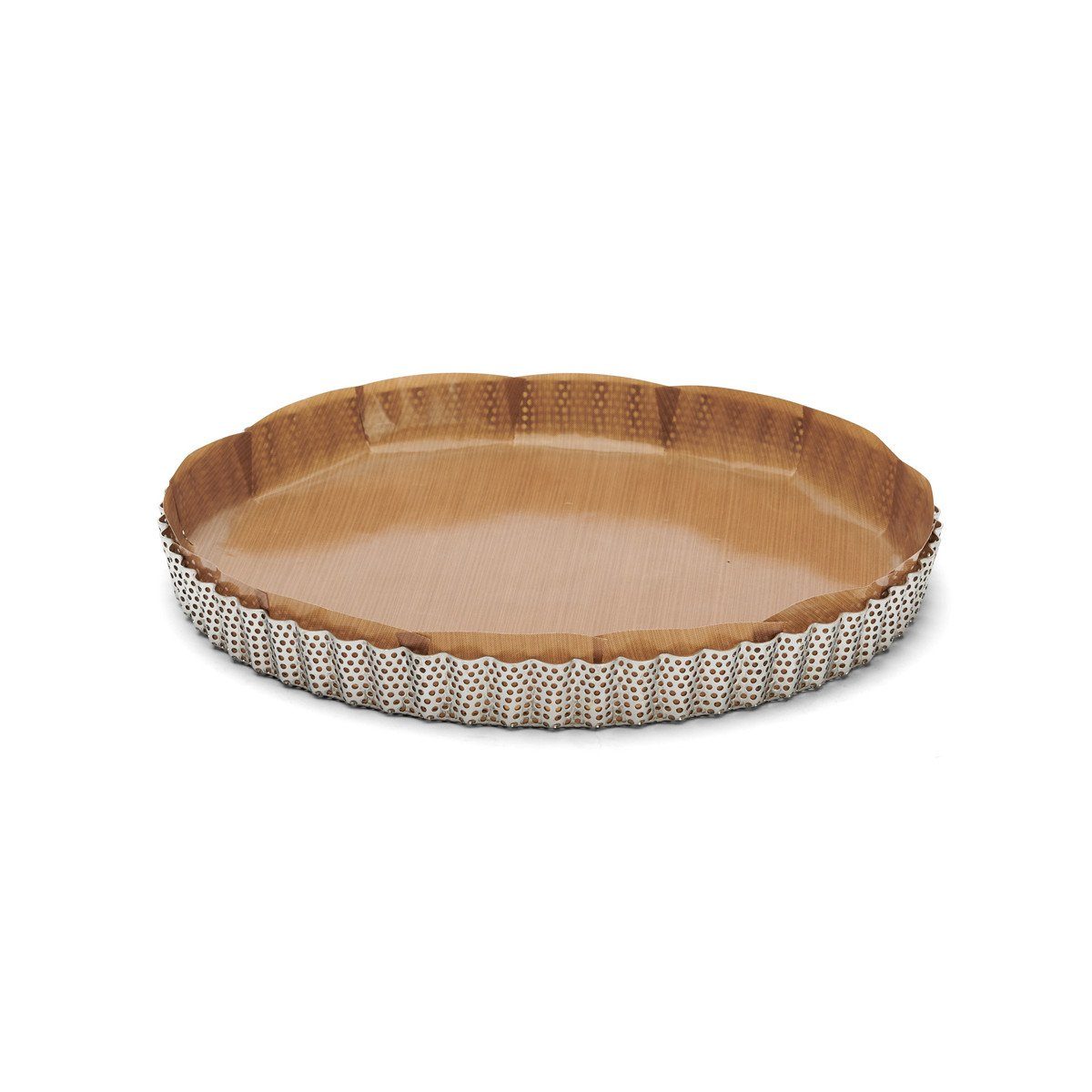 de Buyer Backform Air-System, Tarteform 28 cm mit Backtrennfolie - Edelstahl gelocht