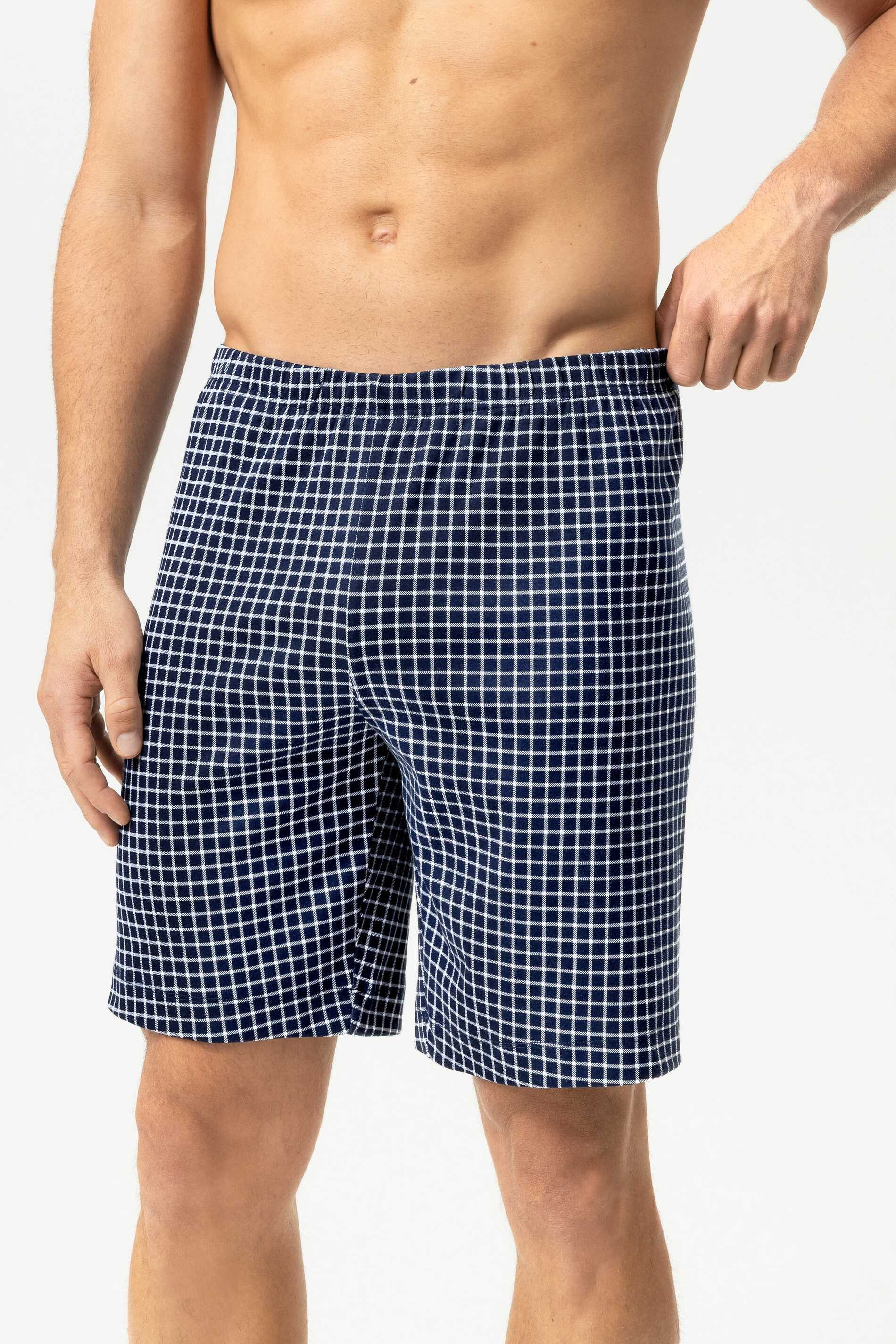 Schlafhose Mey Hose kurz Serie White Check Gestreift Shorts