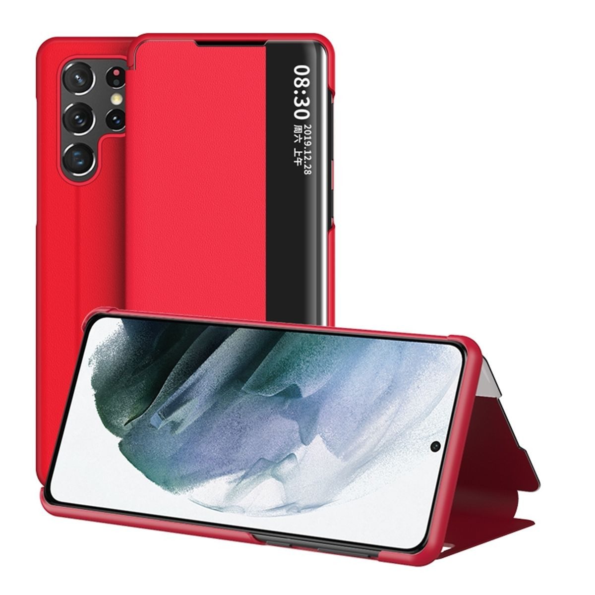 König Design Handyhülle Samsung Galaxy S22 Ultra 5G, Schutzhülle Schutztasche Case Cover Etuis Wallet Klapptasche Bookstyle