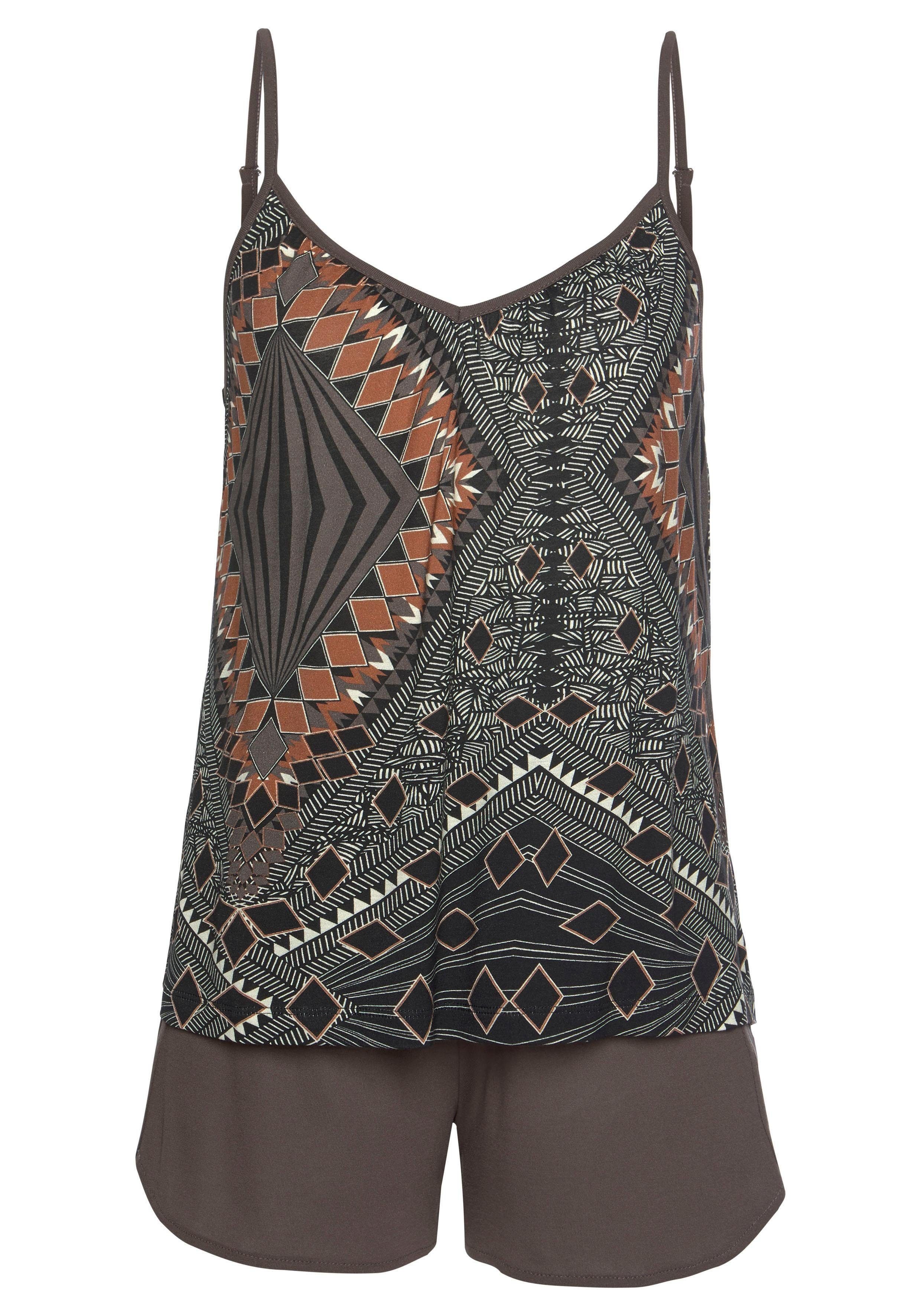 LASCANA Shorty (2 tlg) mit Ethno-Muster. € 29,99