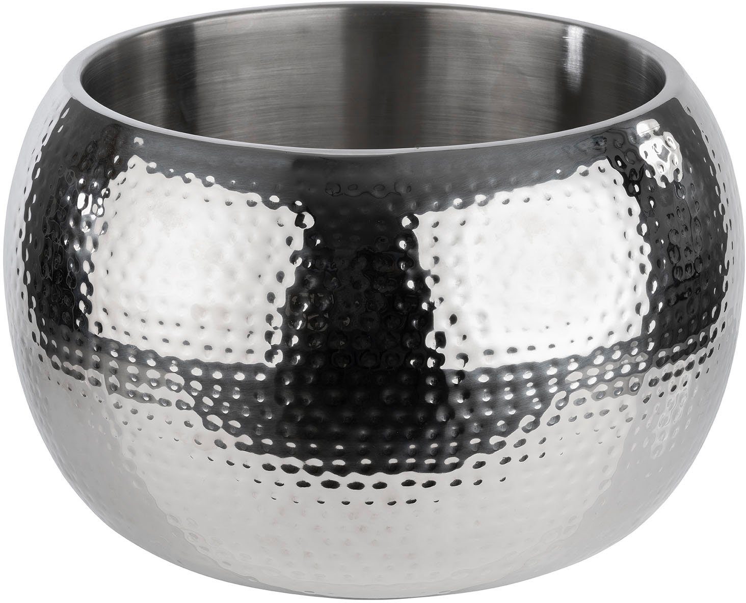 APS Wein- und Sektkühler BIG BOWL, herausnehmbarer Tropfeinsatz, Edelstahl, Ø 37 cm