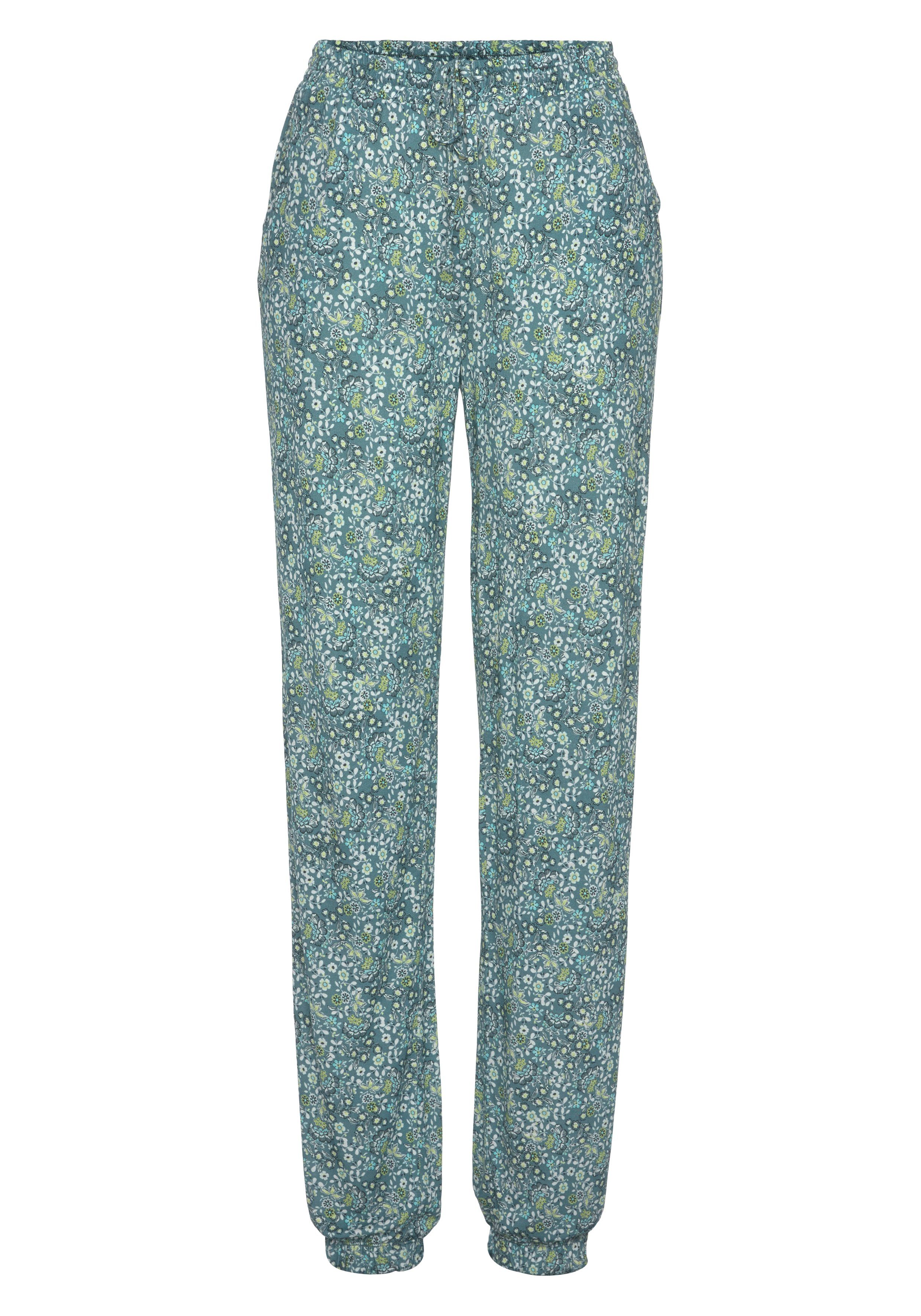 Vivance Jerseyhose mit Blümchendruck und Taschen, günstig online kaufen
